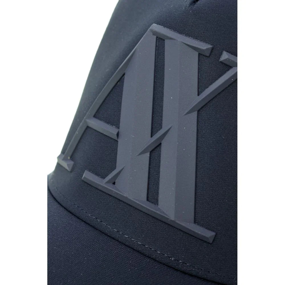 Armani Exchange baseballpet in blauw polyester met AX-logo - MARANOS