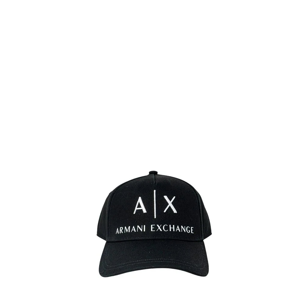Armani Exchange baseballpet in zwart katoen met logo - MARANOS