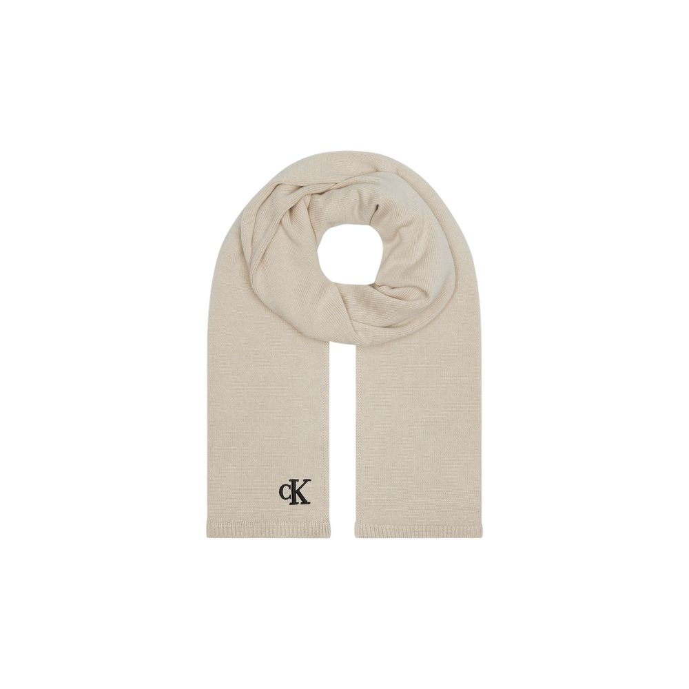 Calvin Klein Beige Cotton Scarf - MARANOS