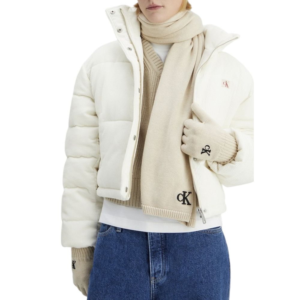 Calvin Klein Beige Cotton Scarf - MARANOS
