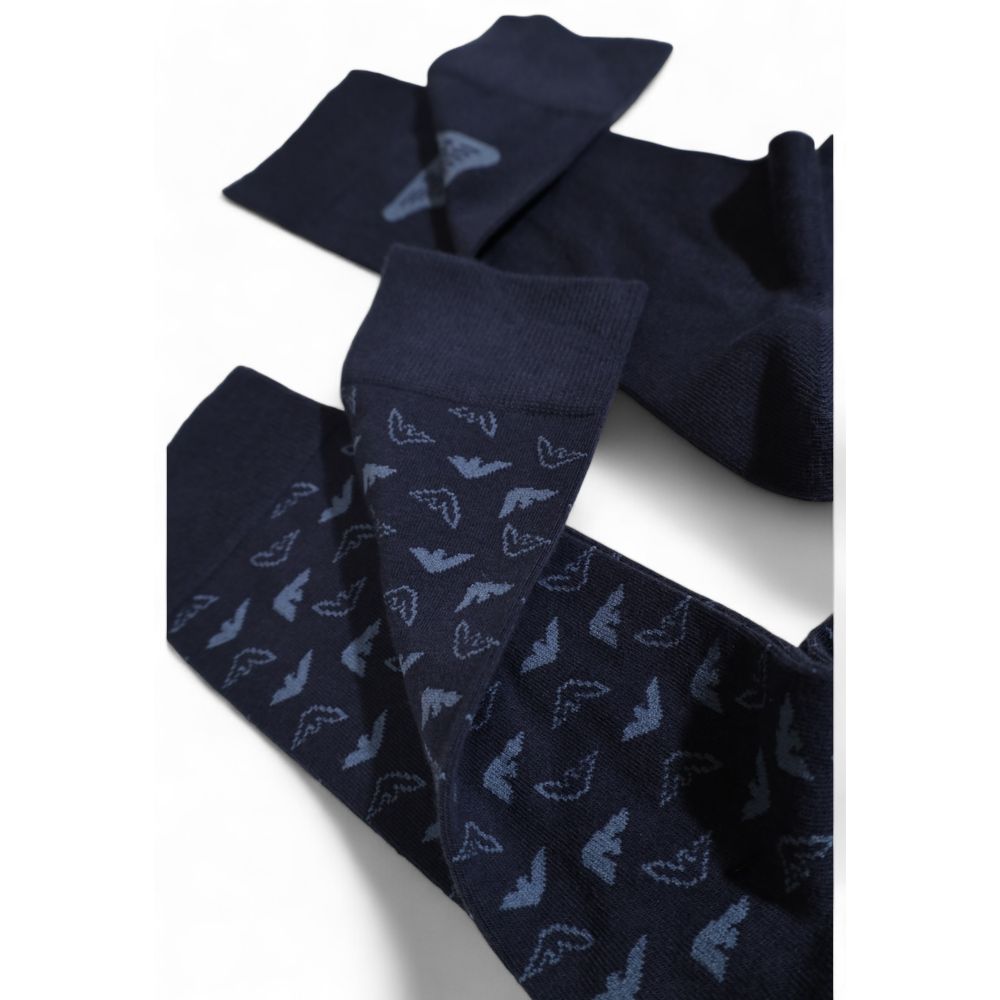 Emporio Armani Underwear Blue Cotton Sock - MARANOS