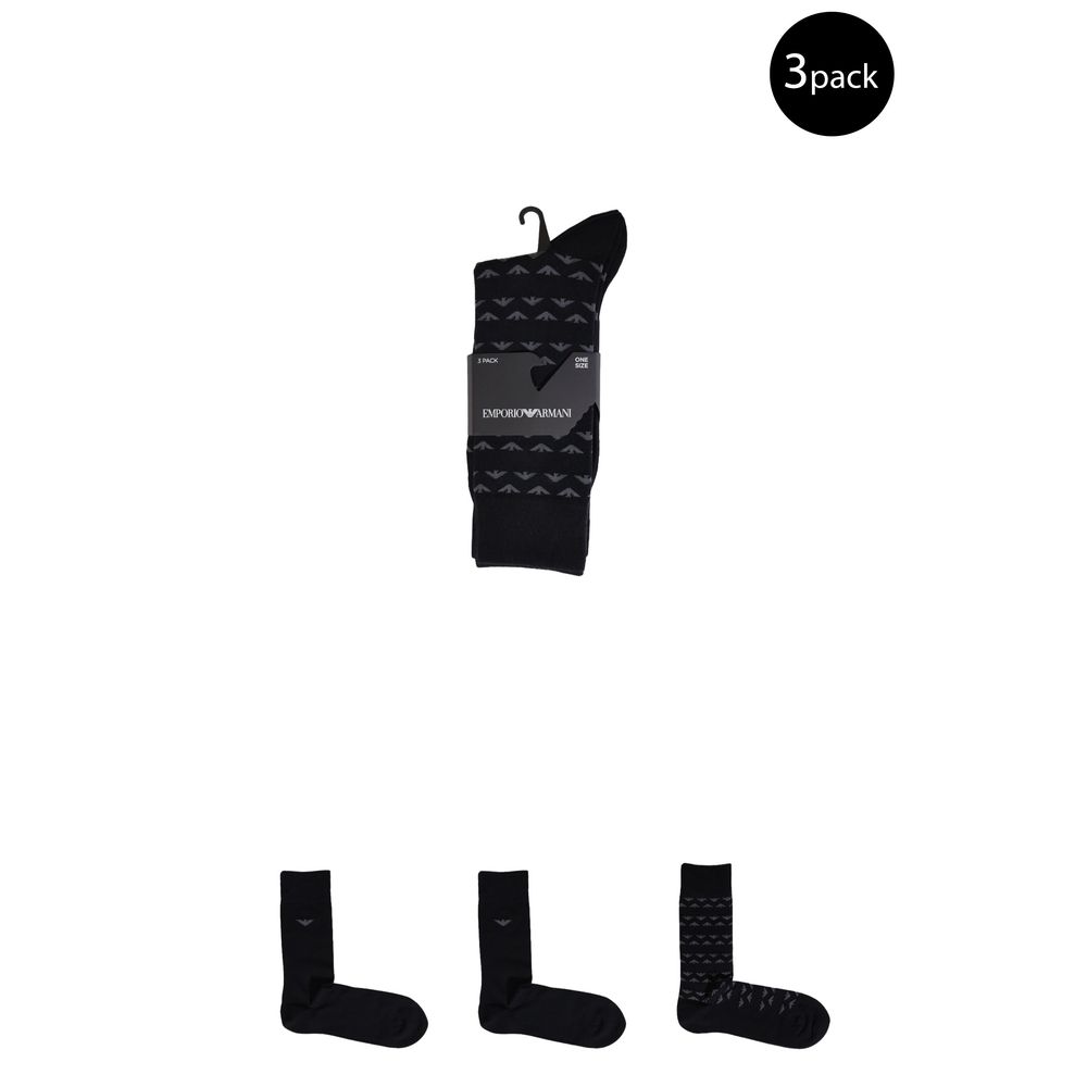 Emporio Armani Underwear Black Cotton Sock - MARANOS