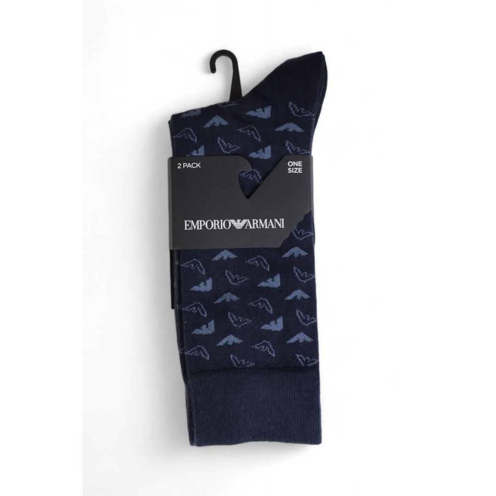 Emporio Armani Underwear Blue Cotton Sock - MARANOS