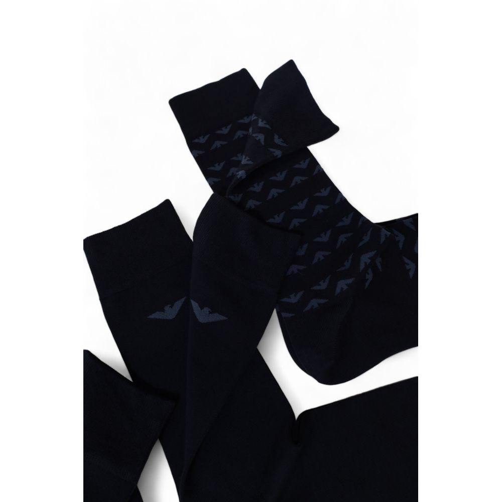 Emporio Armani Underwear Blue Cotton Sock - MARANOS