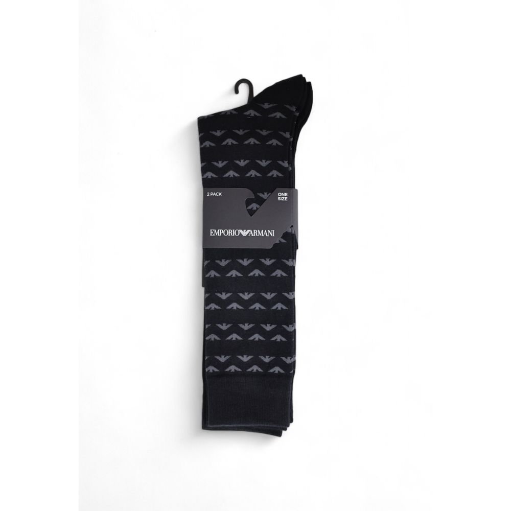Emporio Armani Underwear Black Cotton Sock - MARANOS