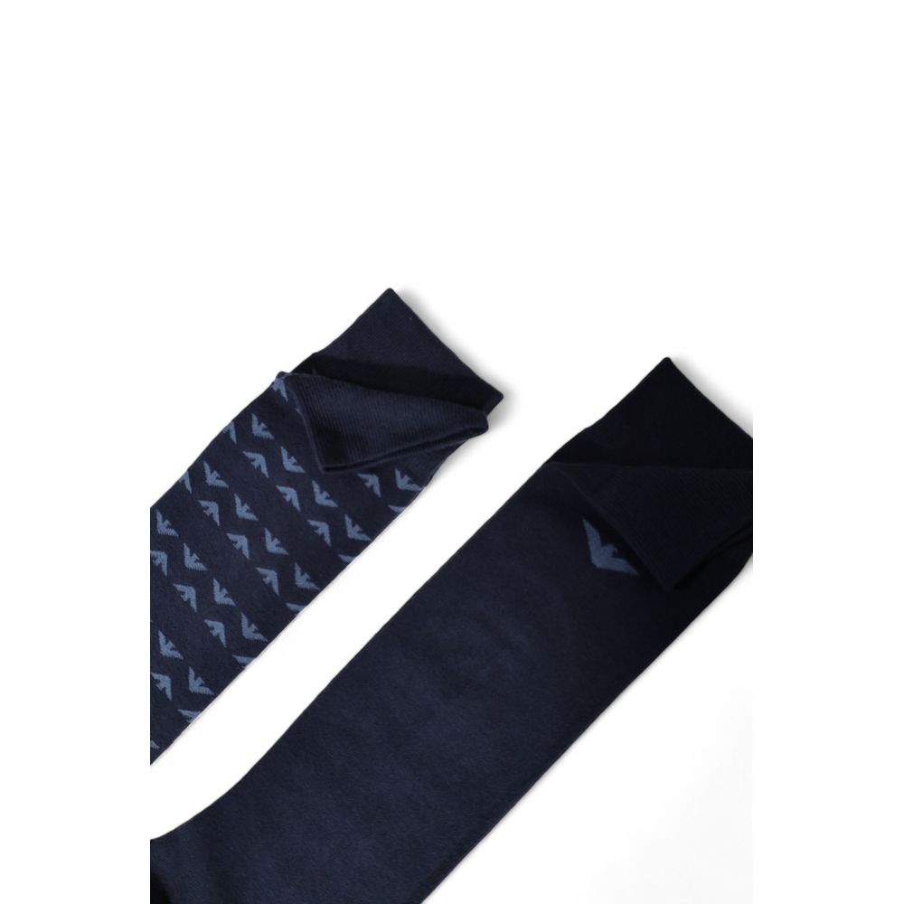 Emporio Armani Underwear Blue Cotton Sock - MARANOS