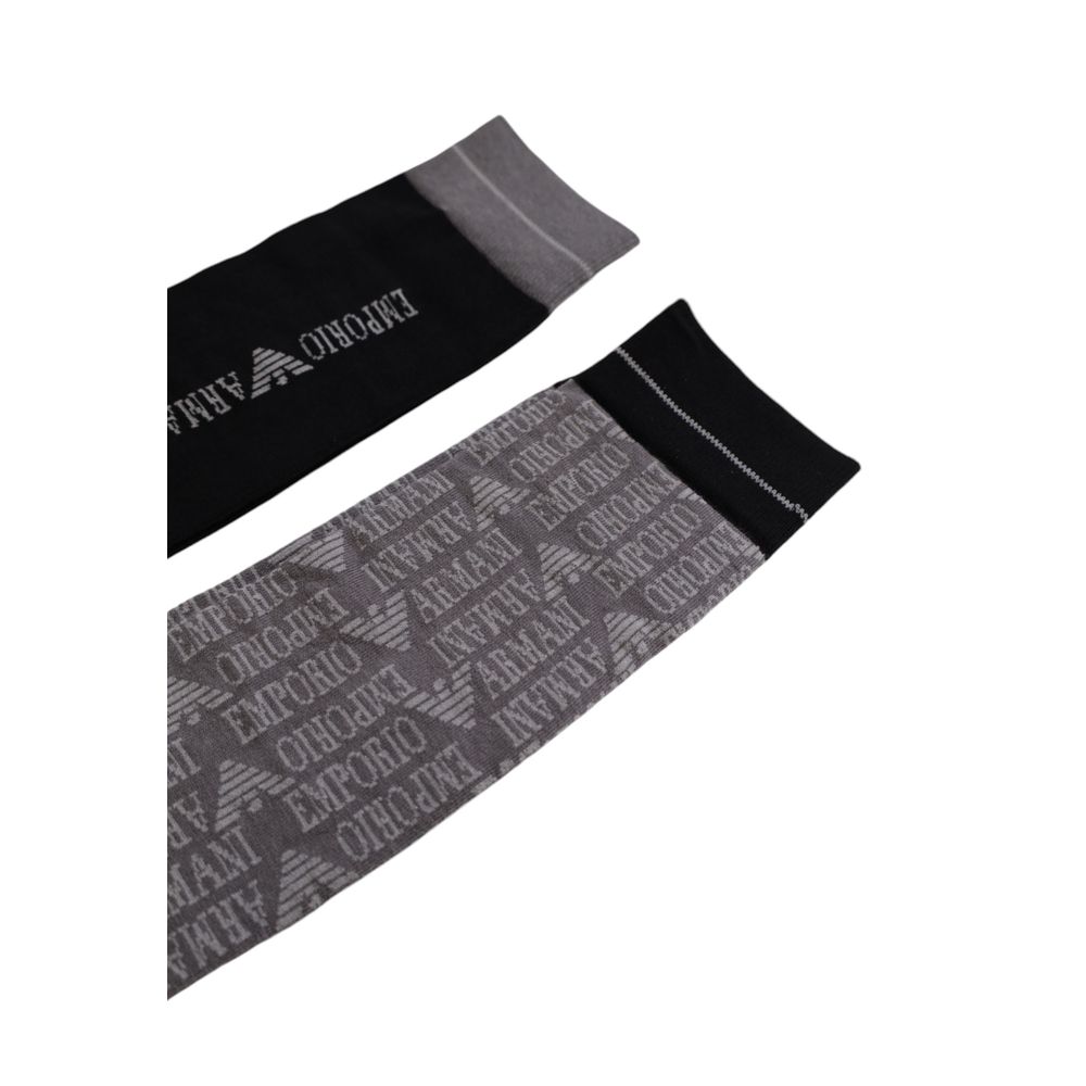 Emporio Armani Underwear Black Cotton Sock - MARANOS