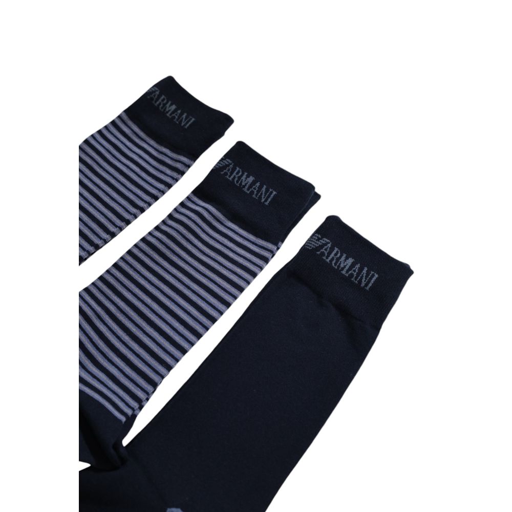 Emporio Armani Underwear Blue Cotton Sock - MARANOS