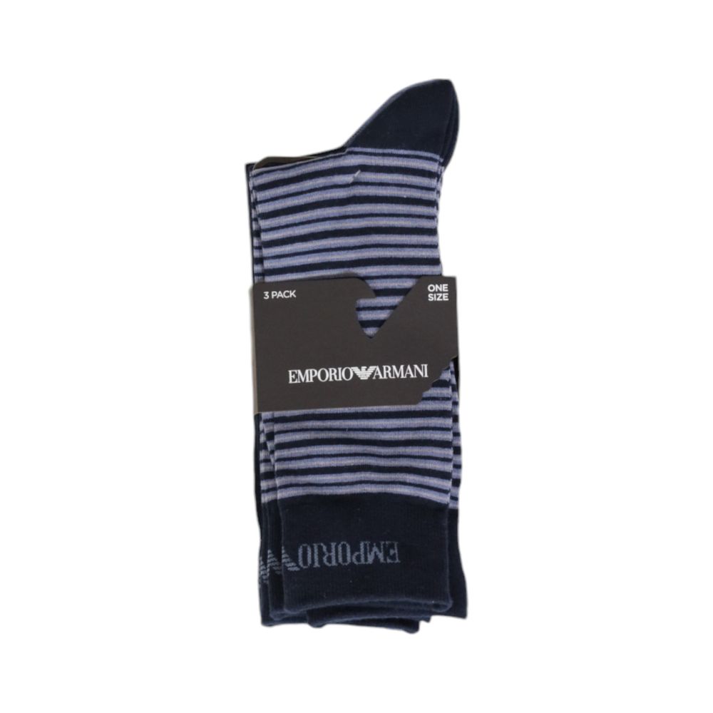 Emporio Armani Underwear Blue Cotton Sock - MARANOS