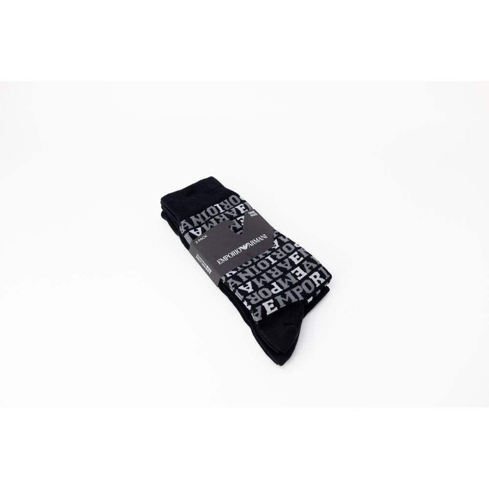 Emporio Armani Underwear Black Cotton Sock - MARANOS