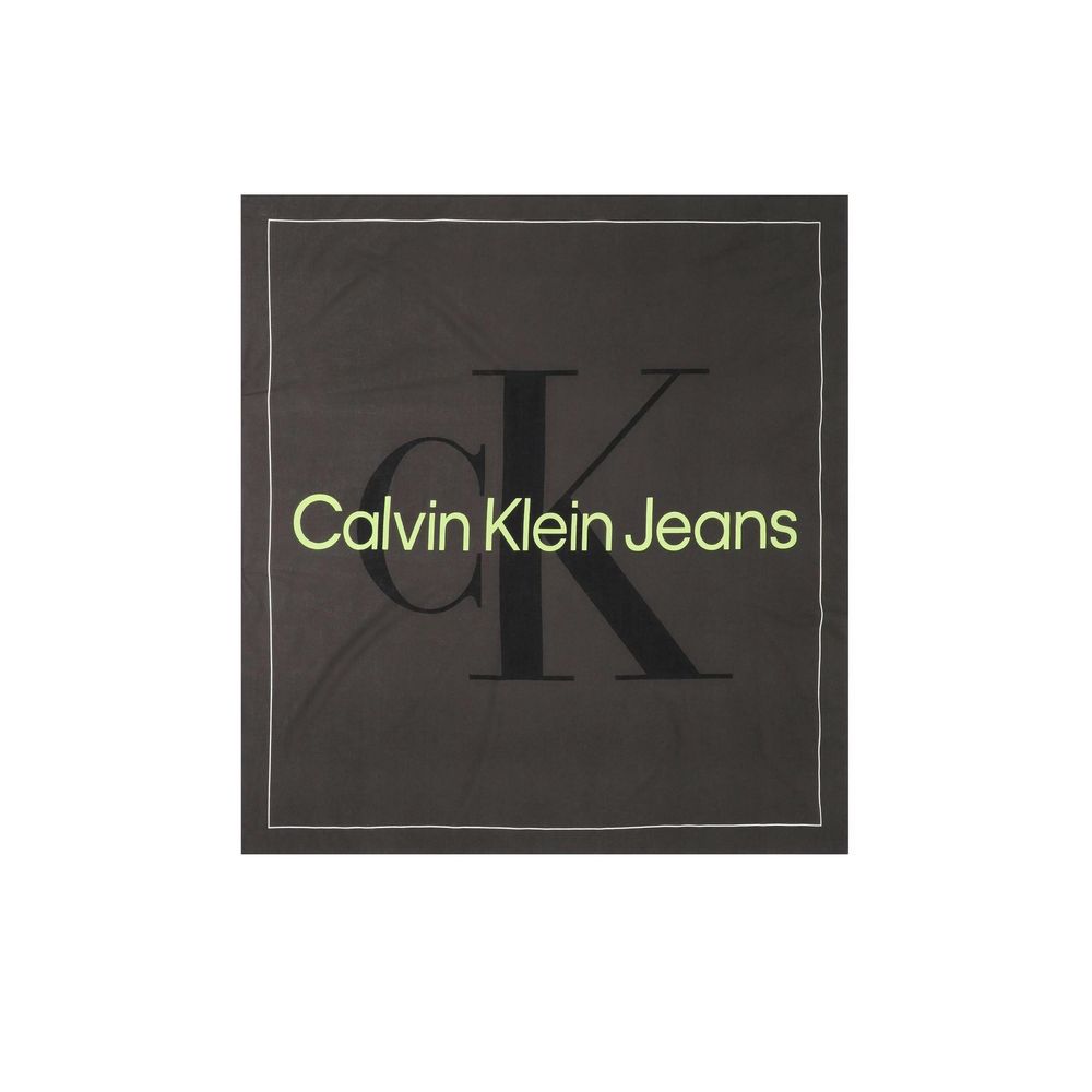 Calvin Klein Black Organic Cotton Scarf - MARANOS