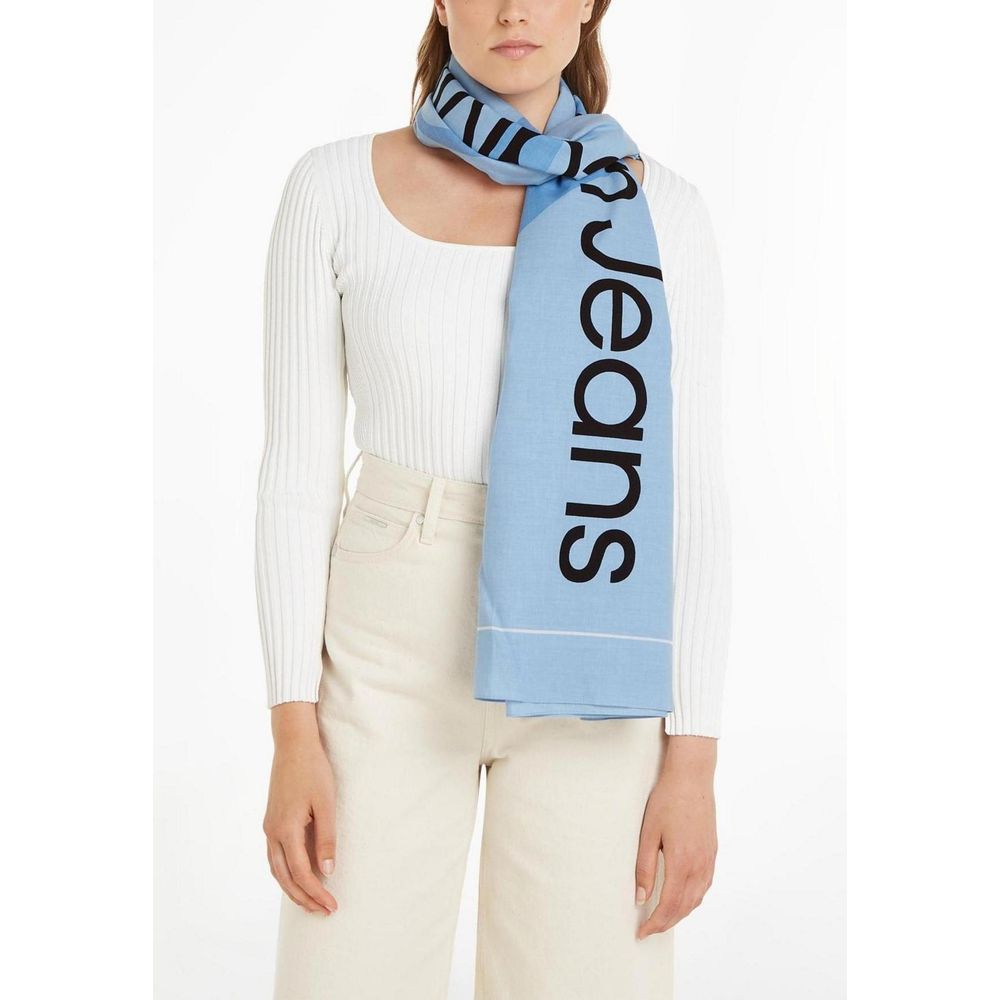 Calvin Klein Blue Organic Cotton Scarf - MARANOS