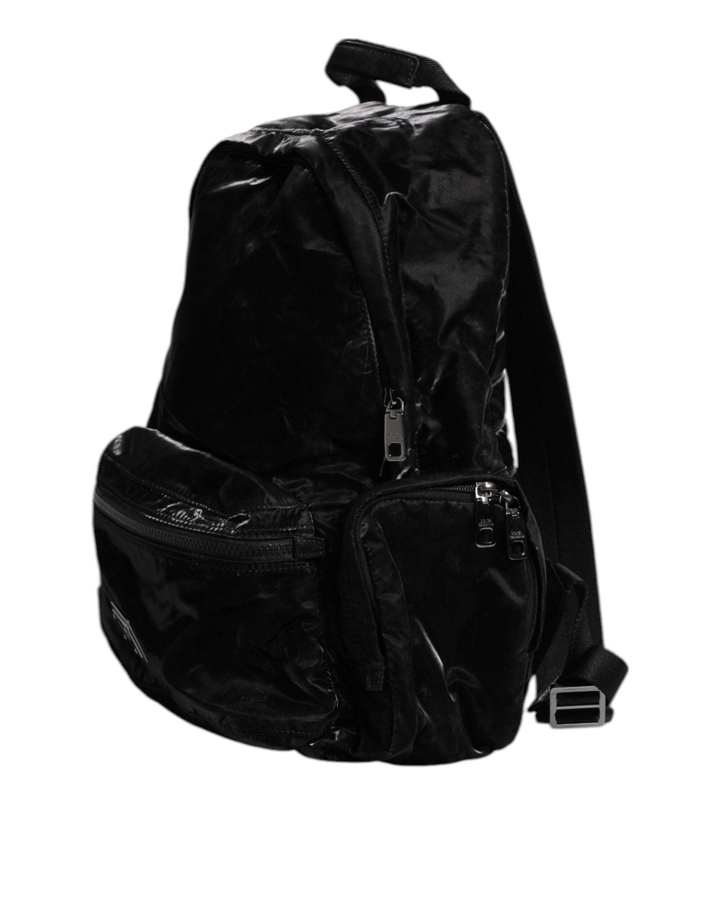 Dolce & Gabbana Black Nylon Logo Plaque Travel School Backpack Bag Dolce & Gabbana