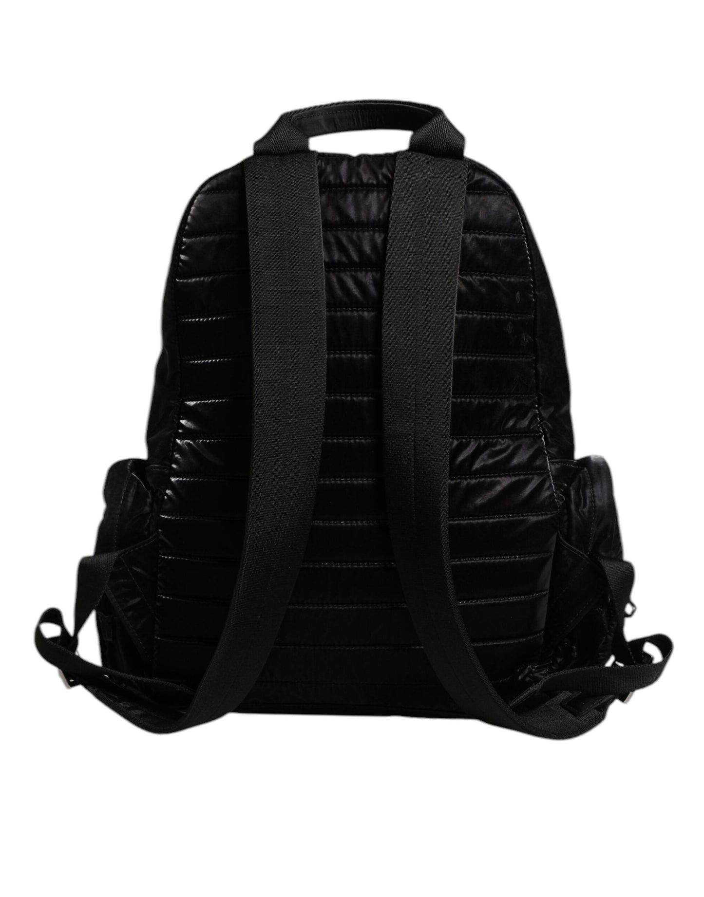 Dolce & Gabbana Black Nylon Logo Plaque Travel School Backpack Bag Dolce & Gabbana