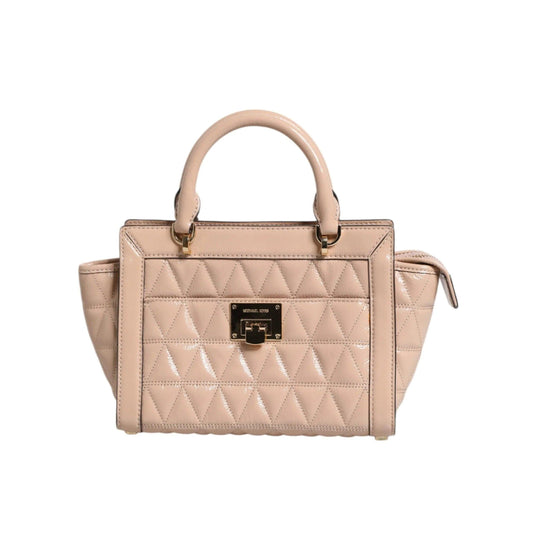 Michael Kors Peach Quilted Leren logo crossbody VIVIANNE Messenger Tas - MARANOS
