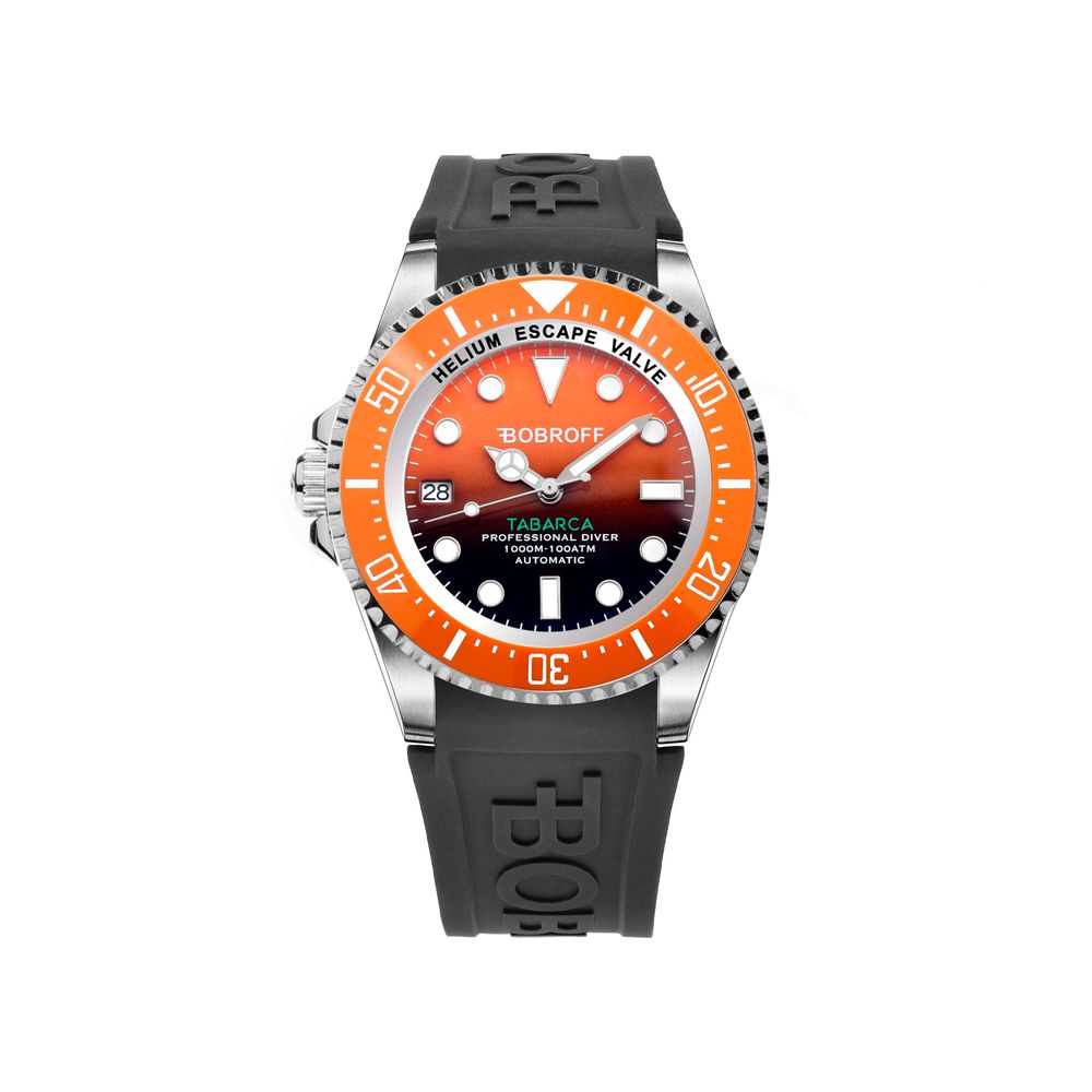 Bobroff Zwart Rubber Horloge Bobroff