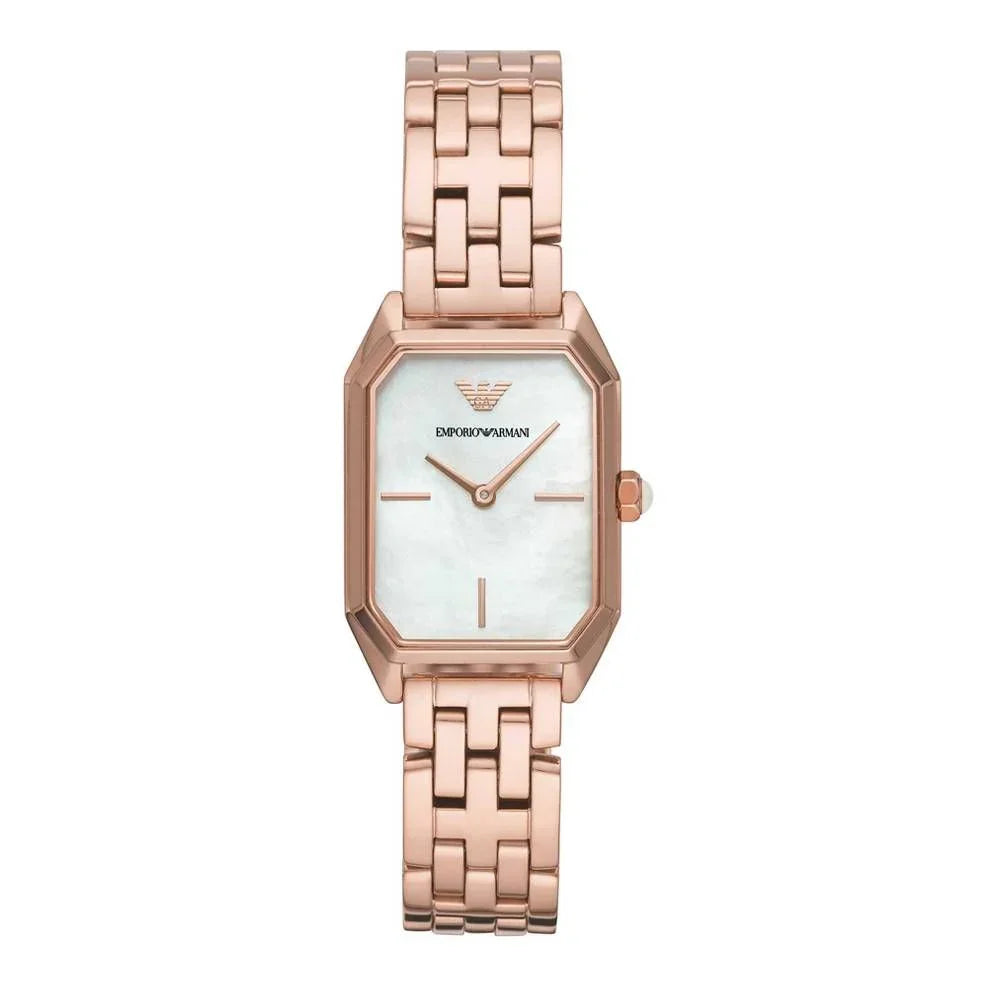Armani Rose Goud Roestvrij staal Horloge - MARANOS