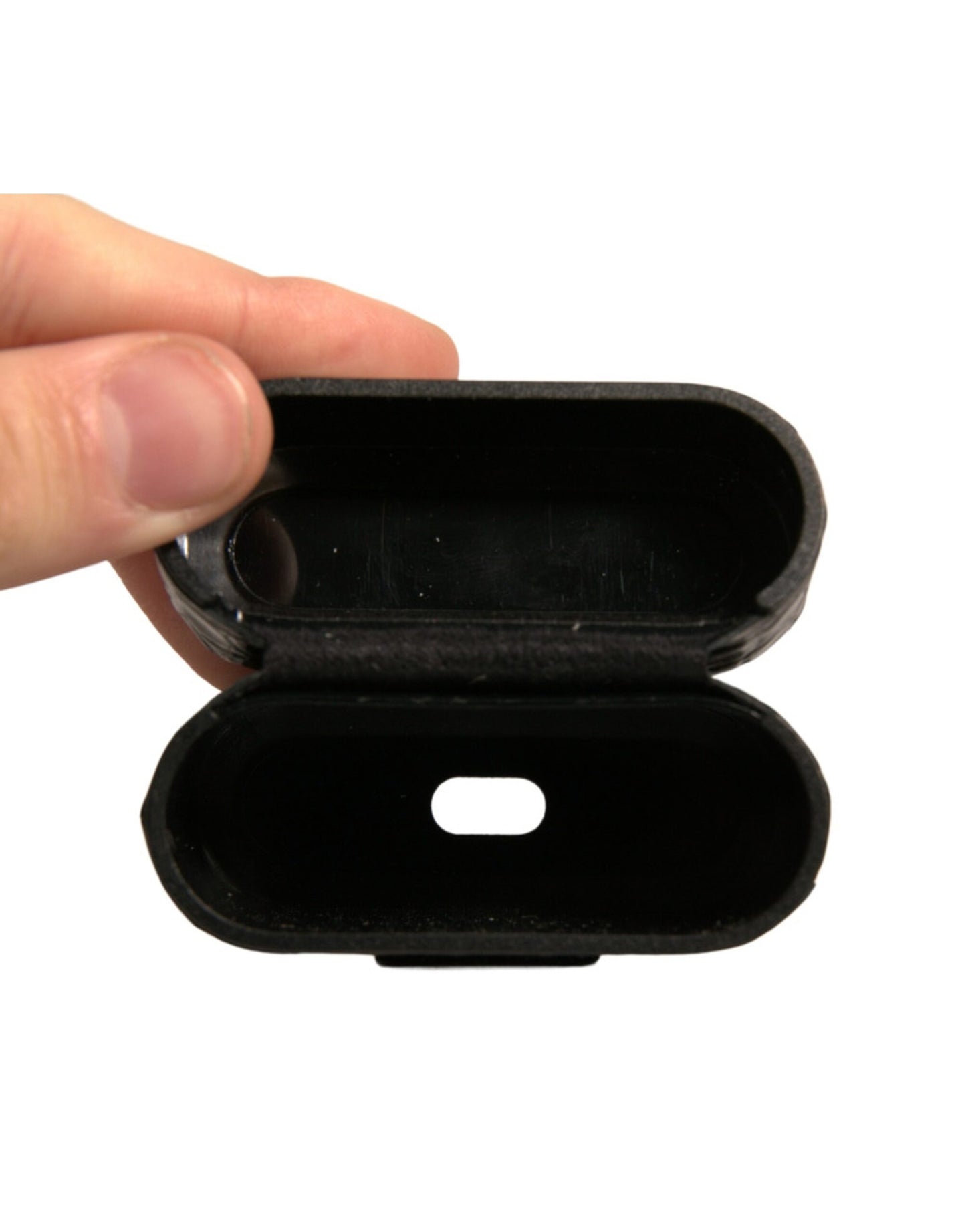 Dolce & Gabbana Zwart Leren Metaal logo Plaque Holder Airpods Etui
