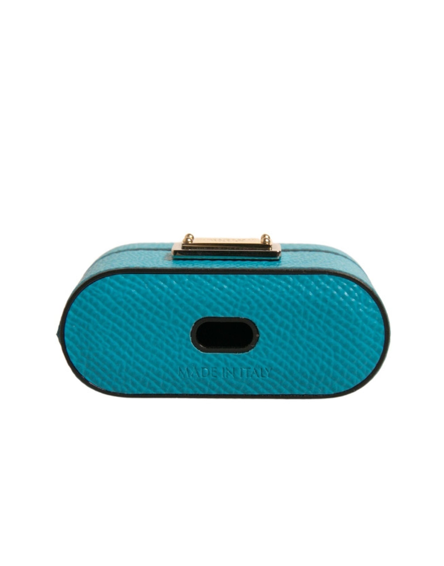 Dolce & Gabbana groene leren AirPods-hoes met metalen logoplaatje