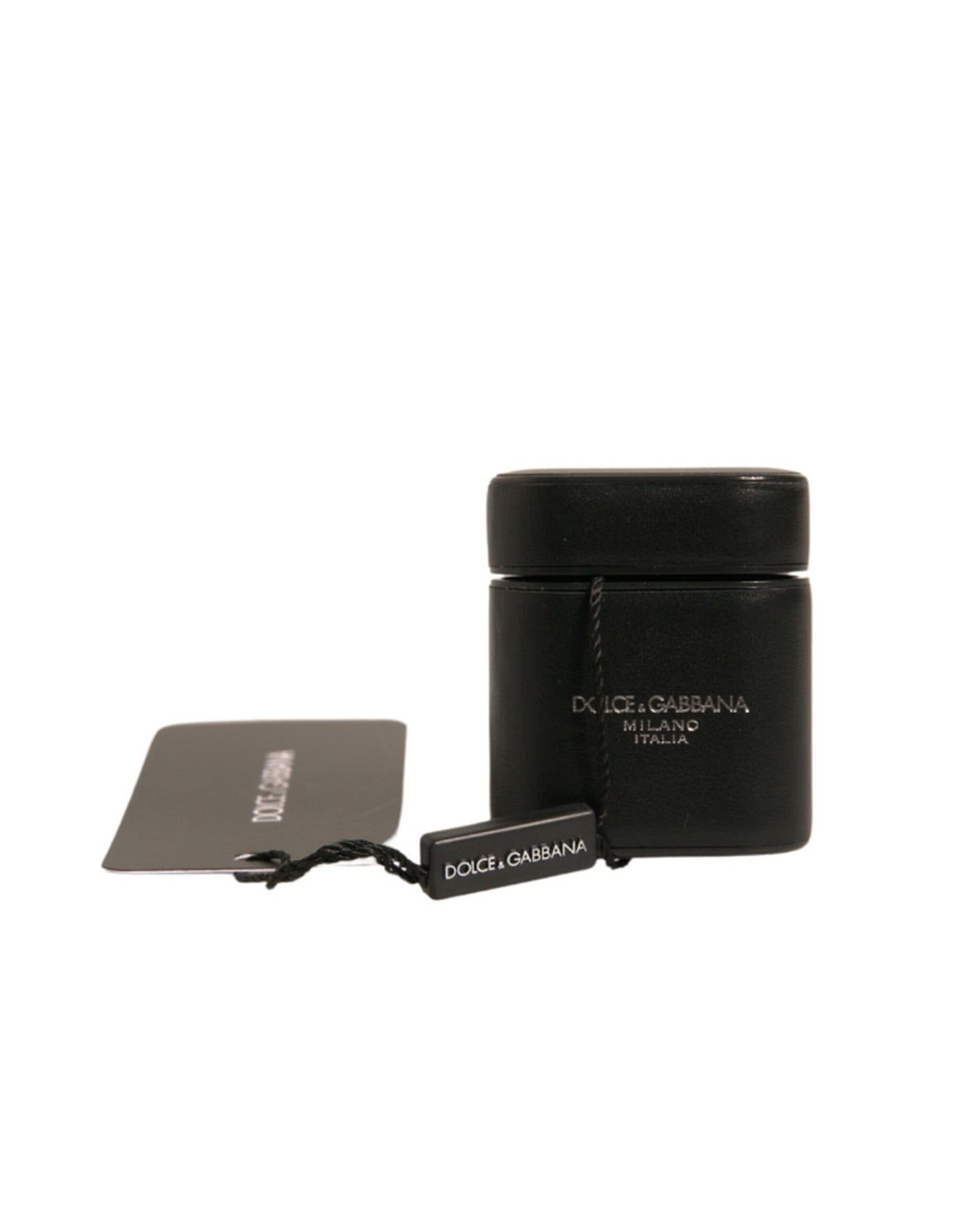 Dolce & Gabbana PVC AirPods-hoes in zwart met logoprint en flipcover