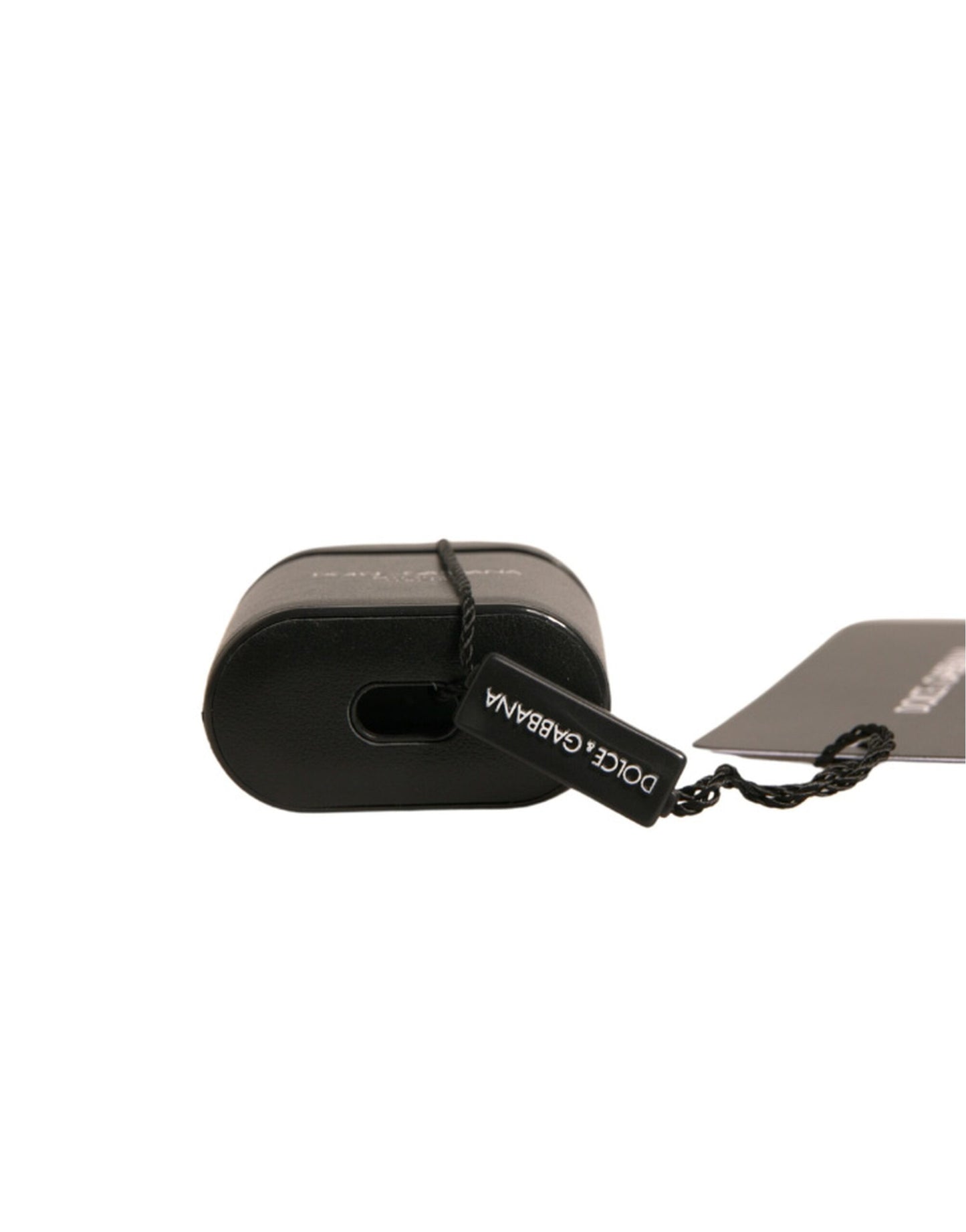 Dolce & Gabbana PVC AirPods-hoes in zwart met logoprint en flipcover