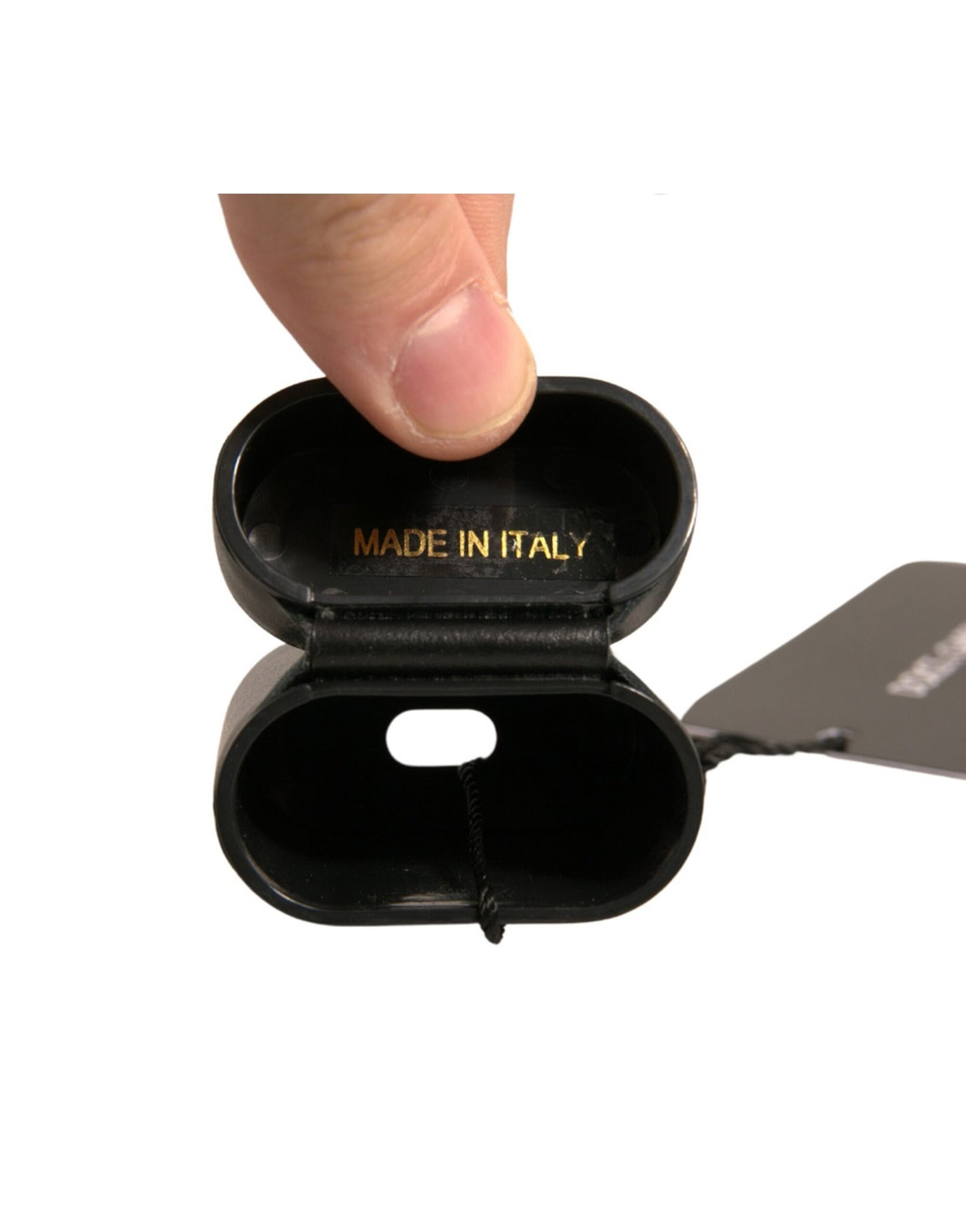 Dolce & Gabbana PVC AirPods-hoes in zwart met logoprint en flipcover