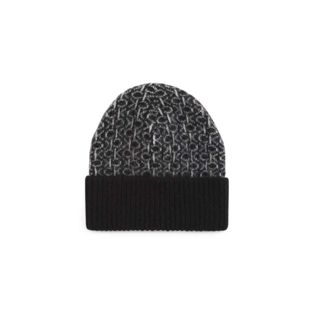 Calvin Klein Black Alpaca Leather Hat - MARANOS