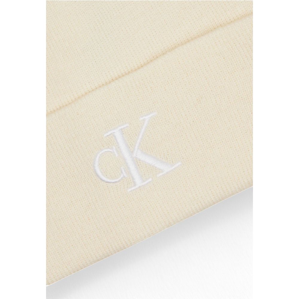 Calvin Klein Cream Recycled Polyester Hat - MARANOS