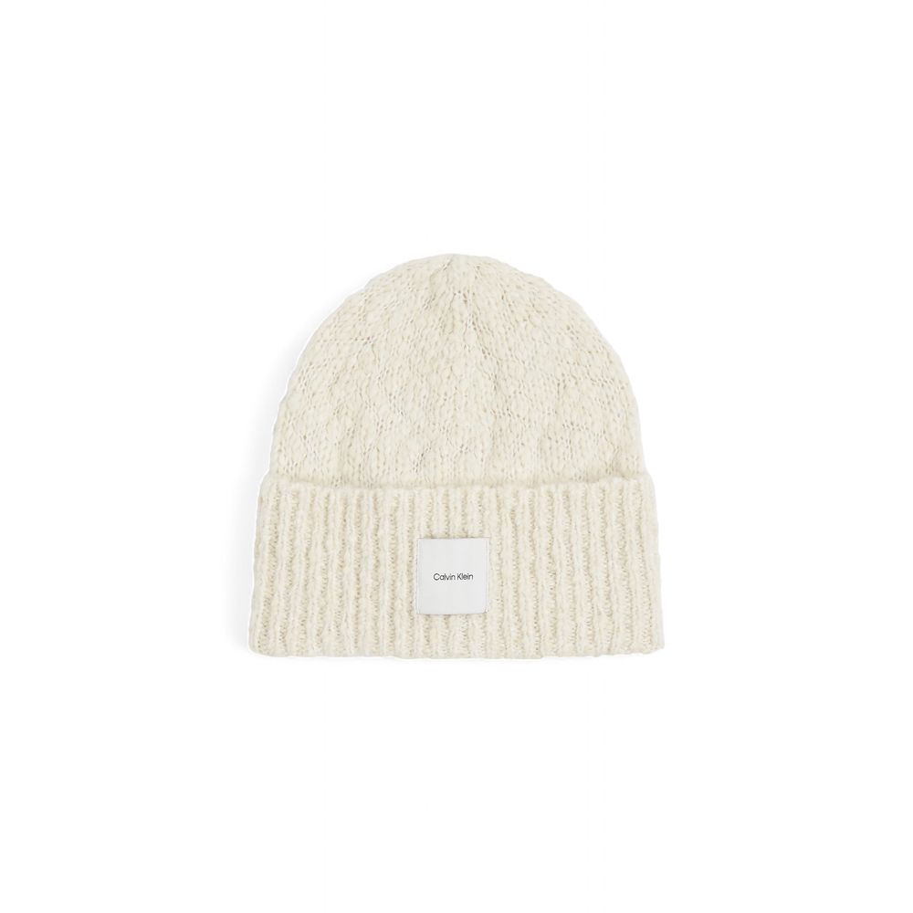 Calvin Klein White Recycled Polyester Hat - MARANOS