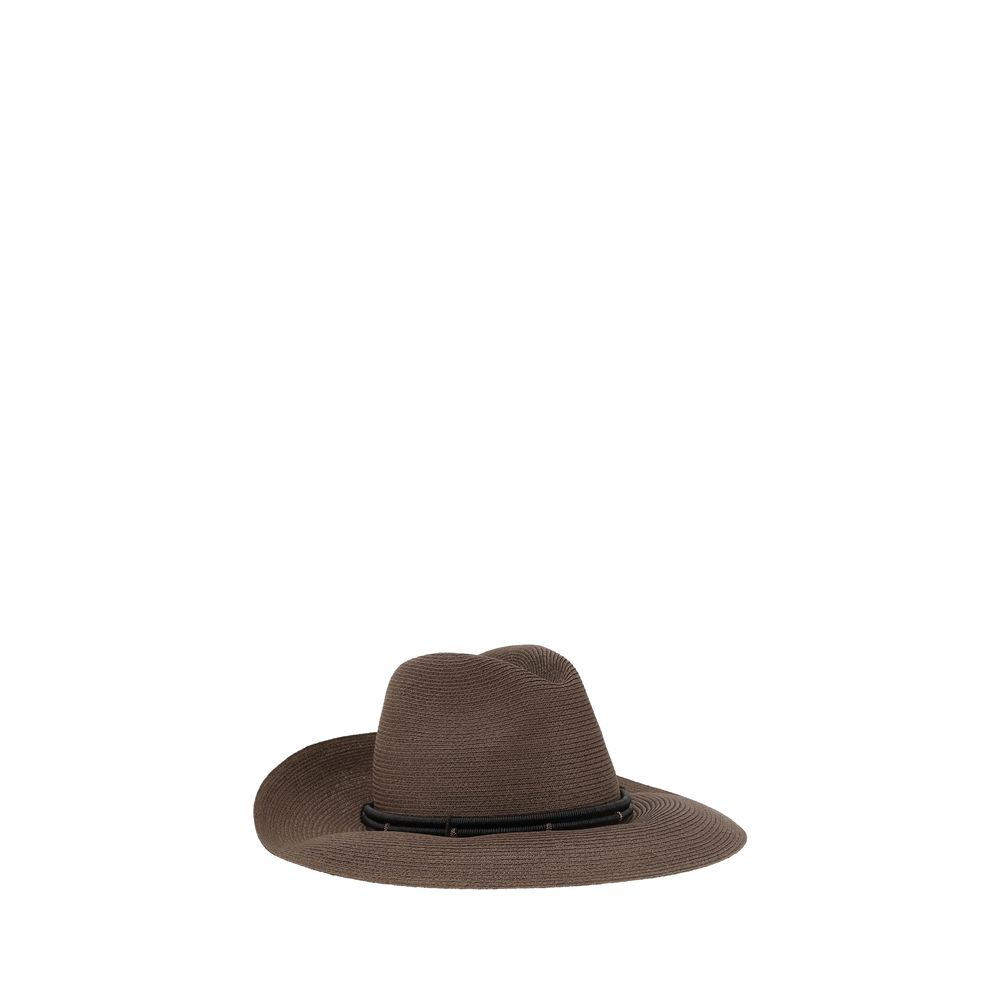Brunello Cucinelli Fedora in hemp and techno cotton - MARANOS
