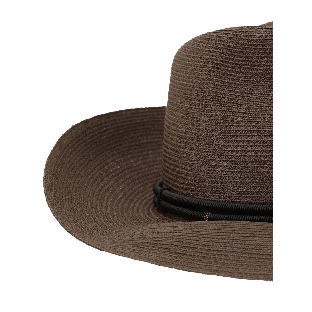 Brunello Cucinelli Fedora in hemp and techno cotton - MARANOS