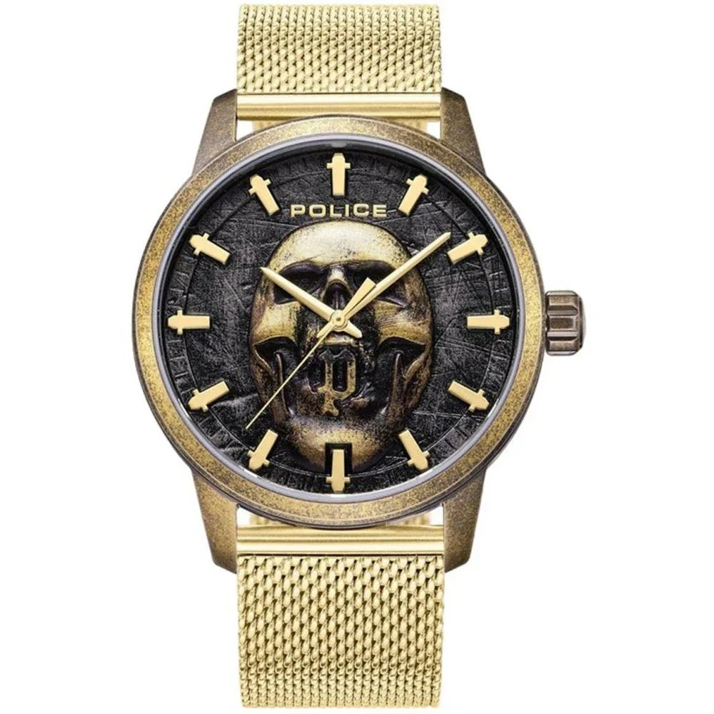 Police Goud Roestvrij staal Horloge - MARANOS