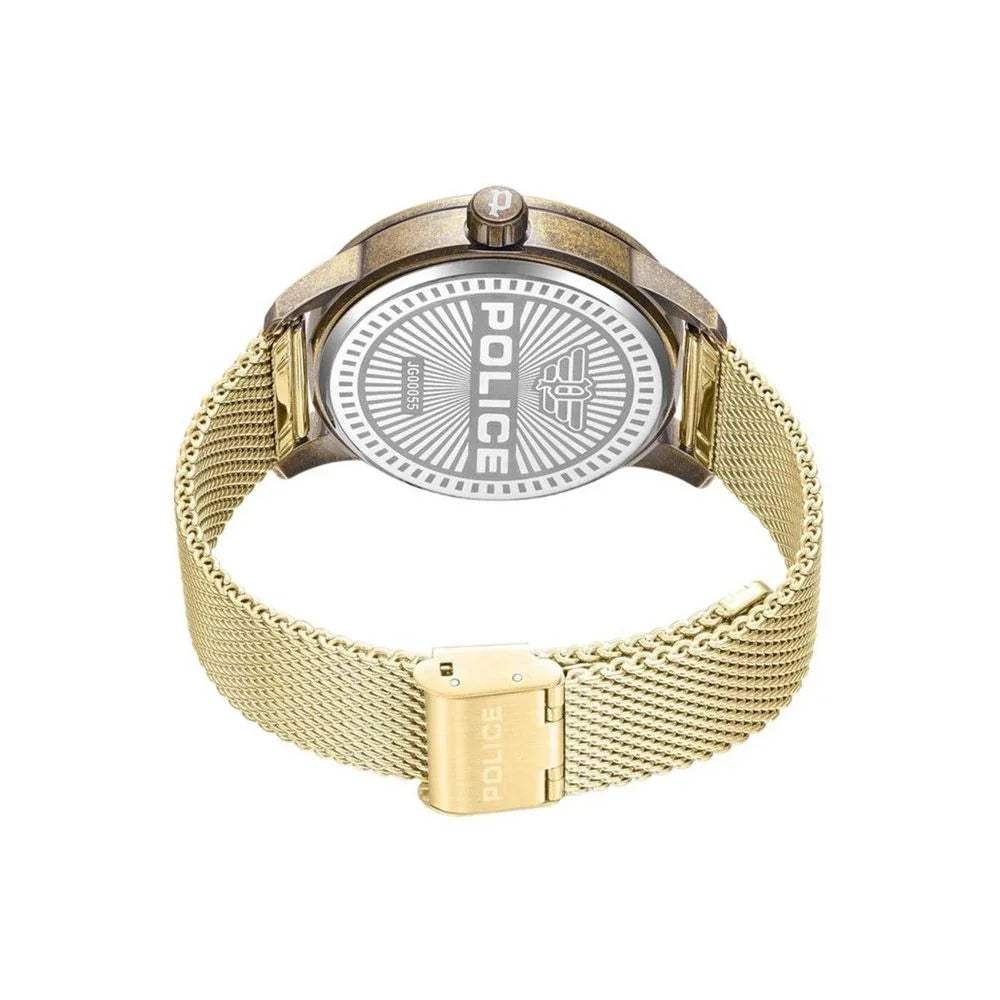 Police Goud Roestvrij staal Horloge - MARANOS