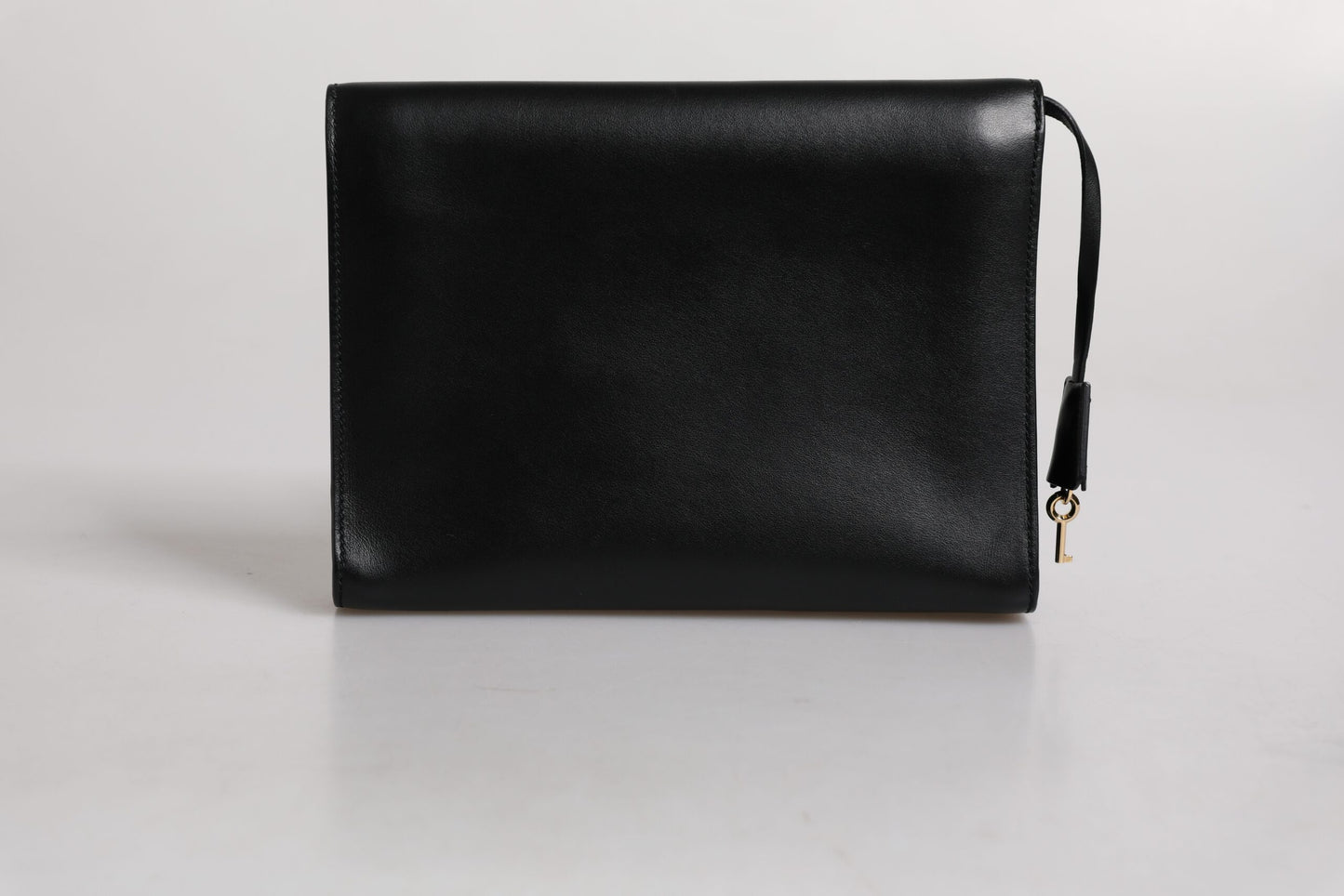 Dolce & Gabbana Zwart Leren logo Plaque Document Briefcase Tas
