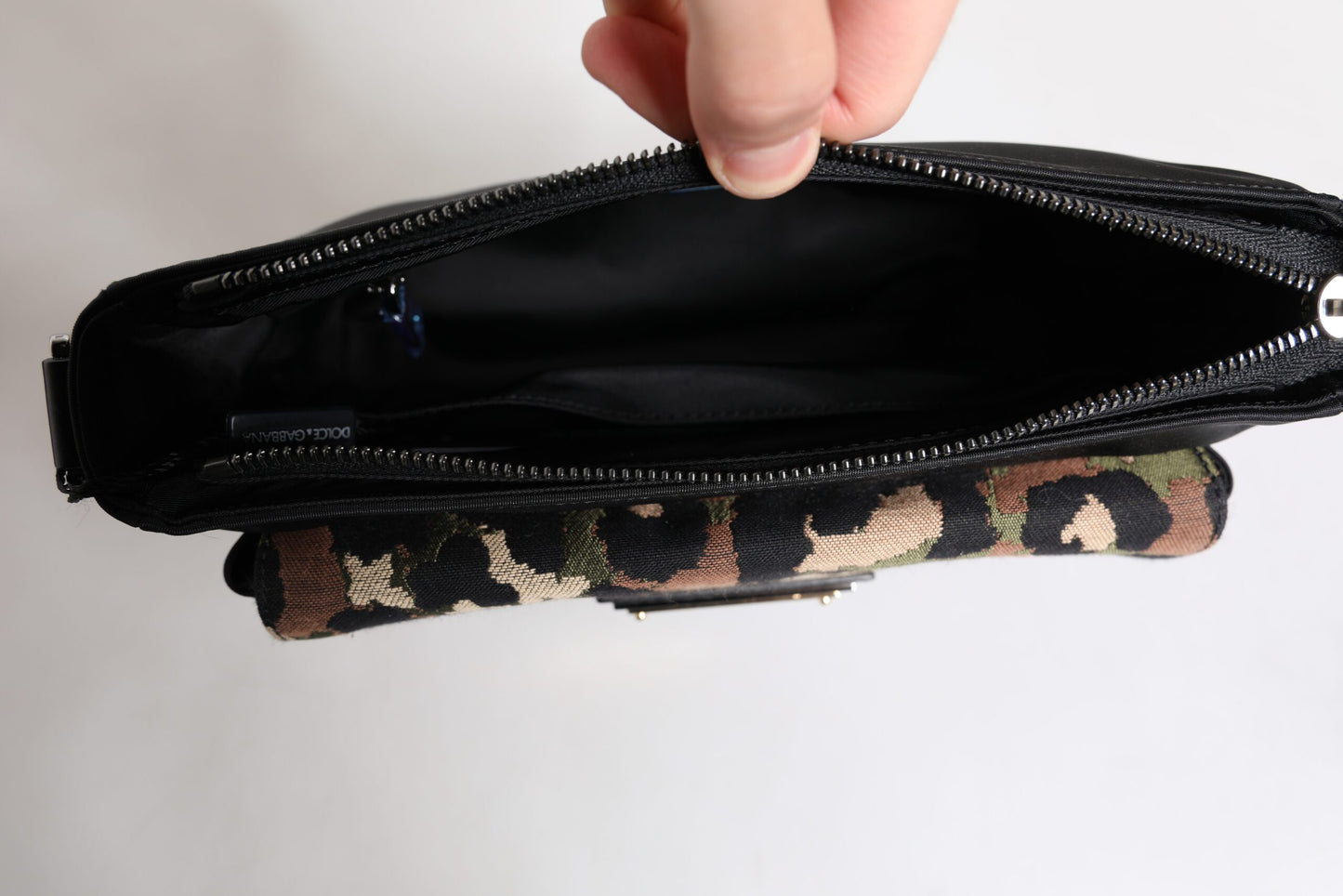 Dolce & Gabbana Multicolor Leopard Jacquard crossbody Tas