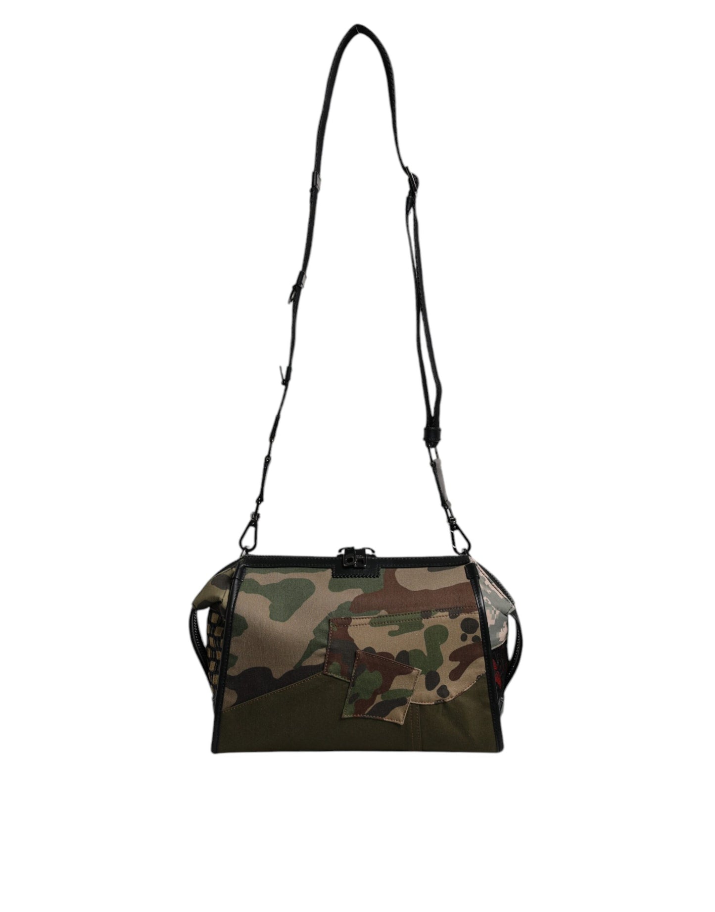 Dolce & Gabbana Multicolor Camouflage Patchwork crossbody Tas