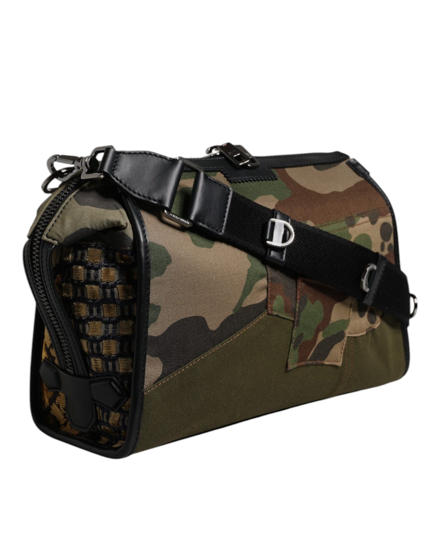 Dolce & Gabbana Multicolor Camouflage Patchwork crossbody Tas