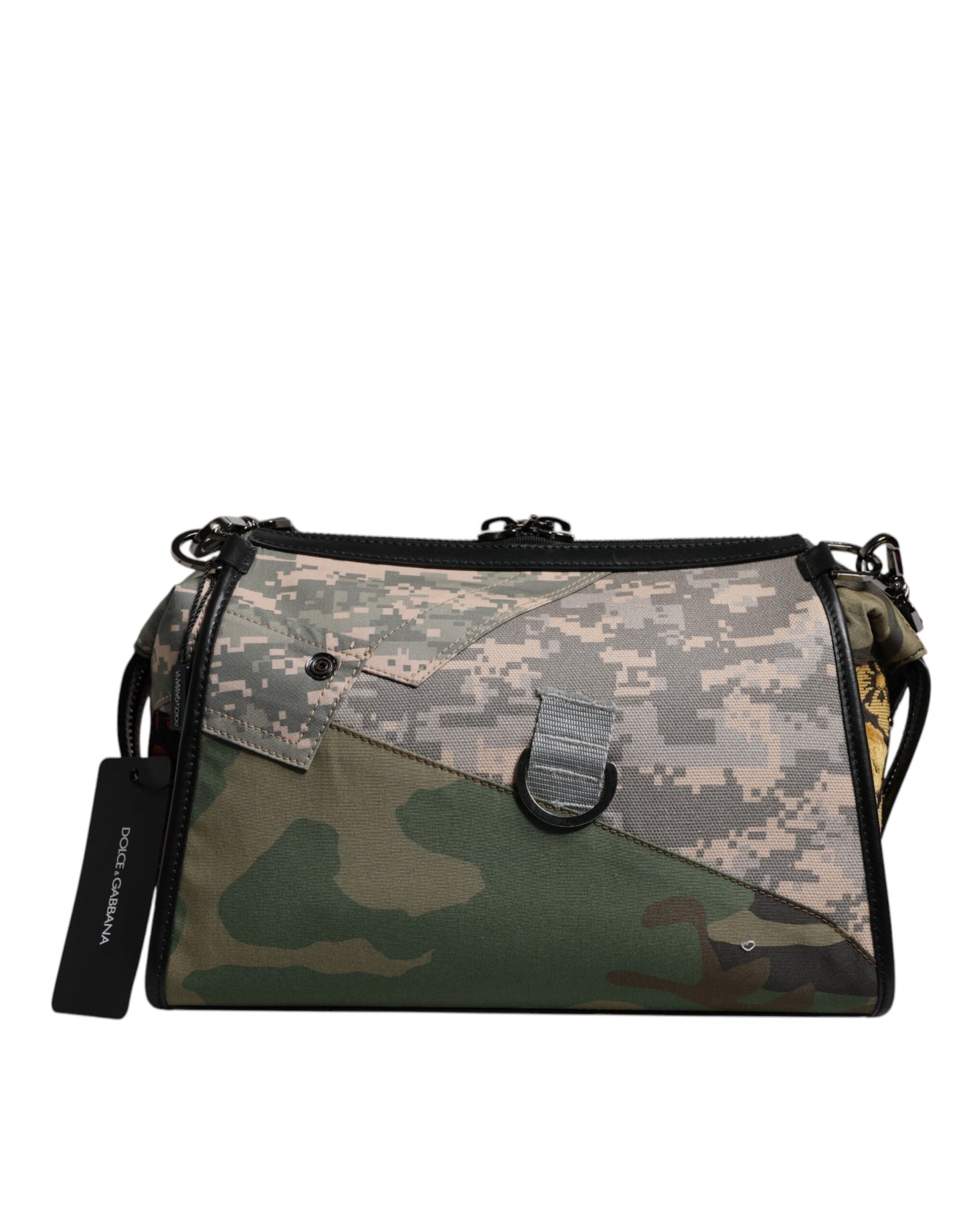 Dolce & Gabbana Multicolor Camouflage Patchwork crossbody Tas