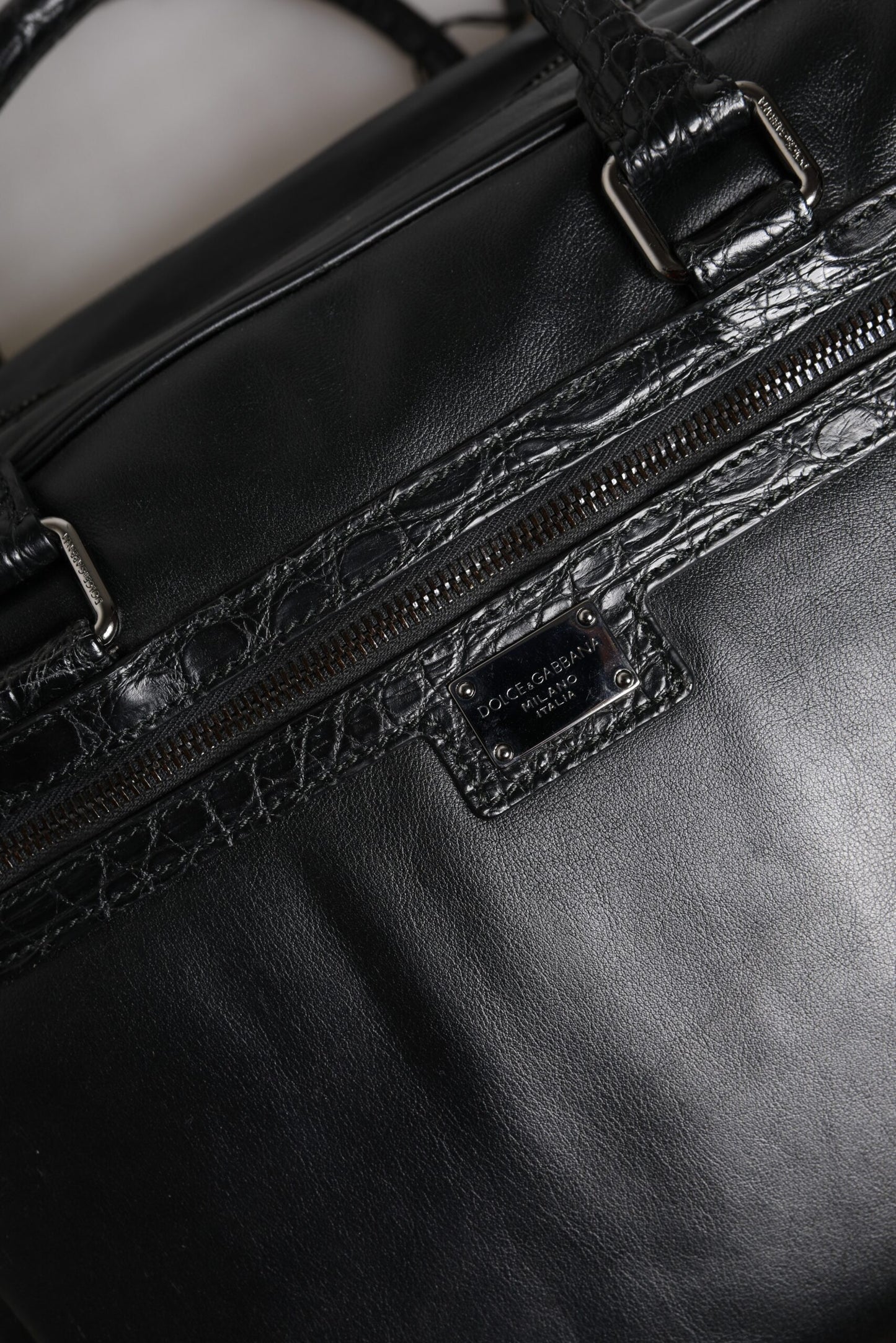 Dolce & Gabbana Zwart Leren Messenger Schouder Strap Tas