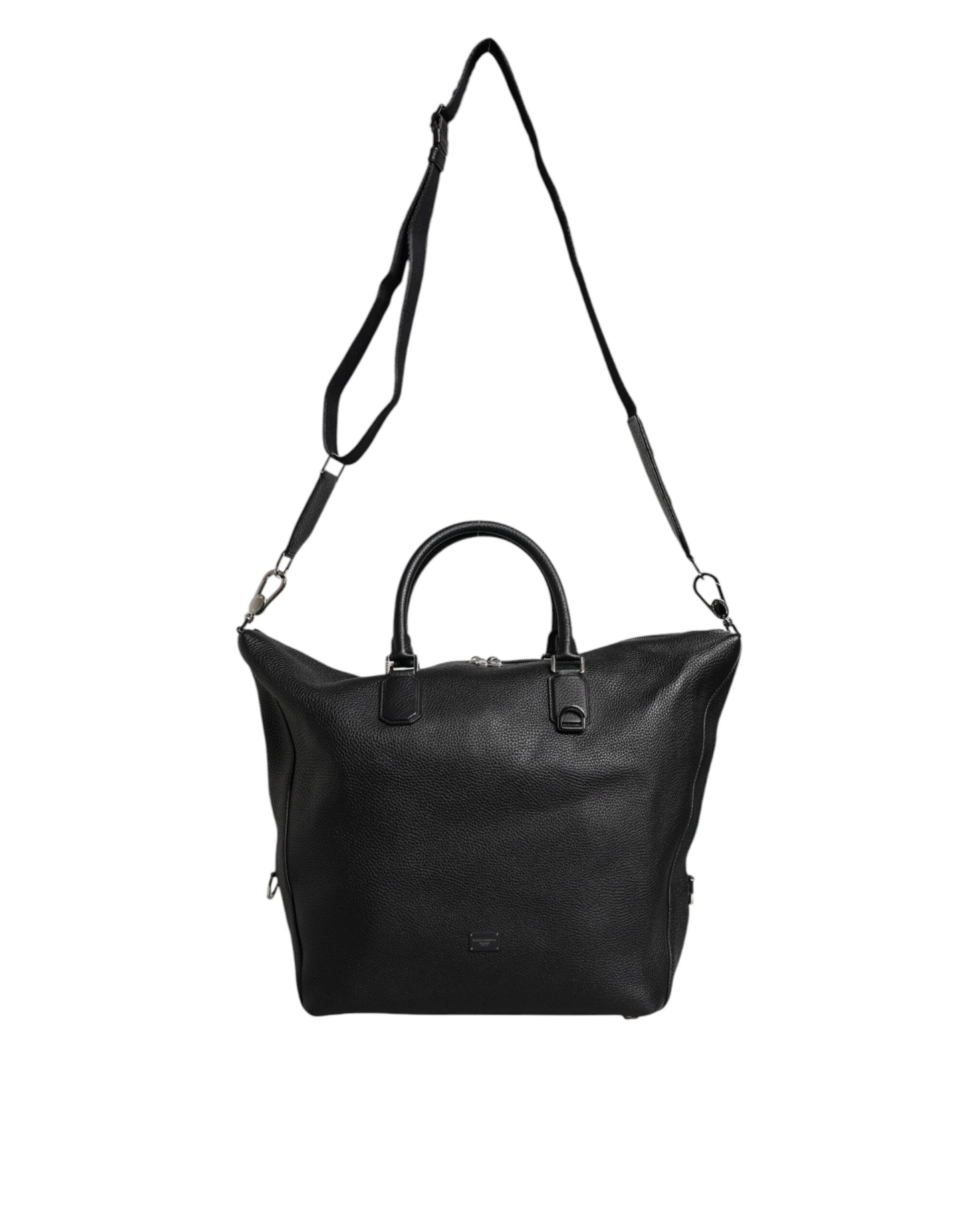 Dolce & Gabbana Zwart Leren Hand Schouder Duffle Tas