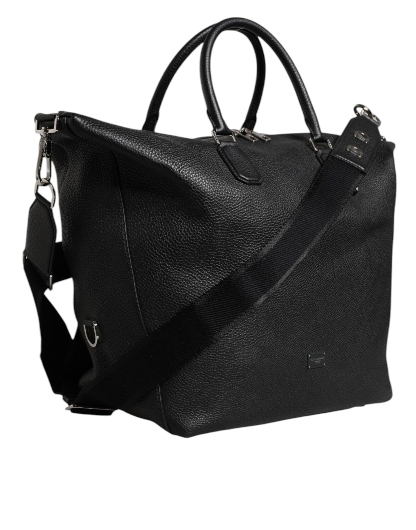 Dolce & Gabbana Zwart Leren Hand Schouder Duffle Tas