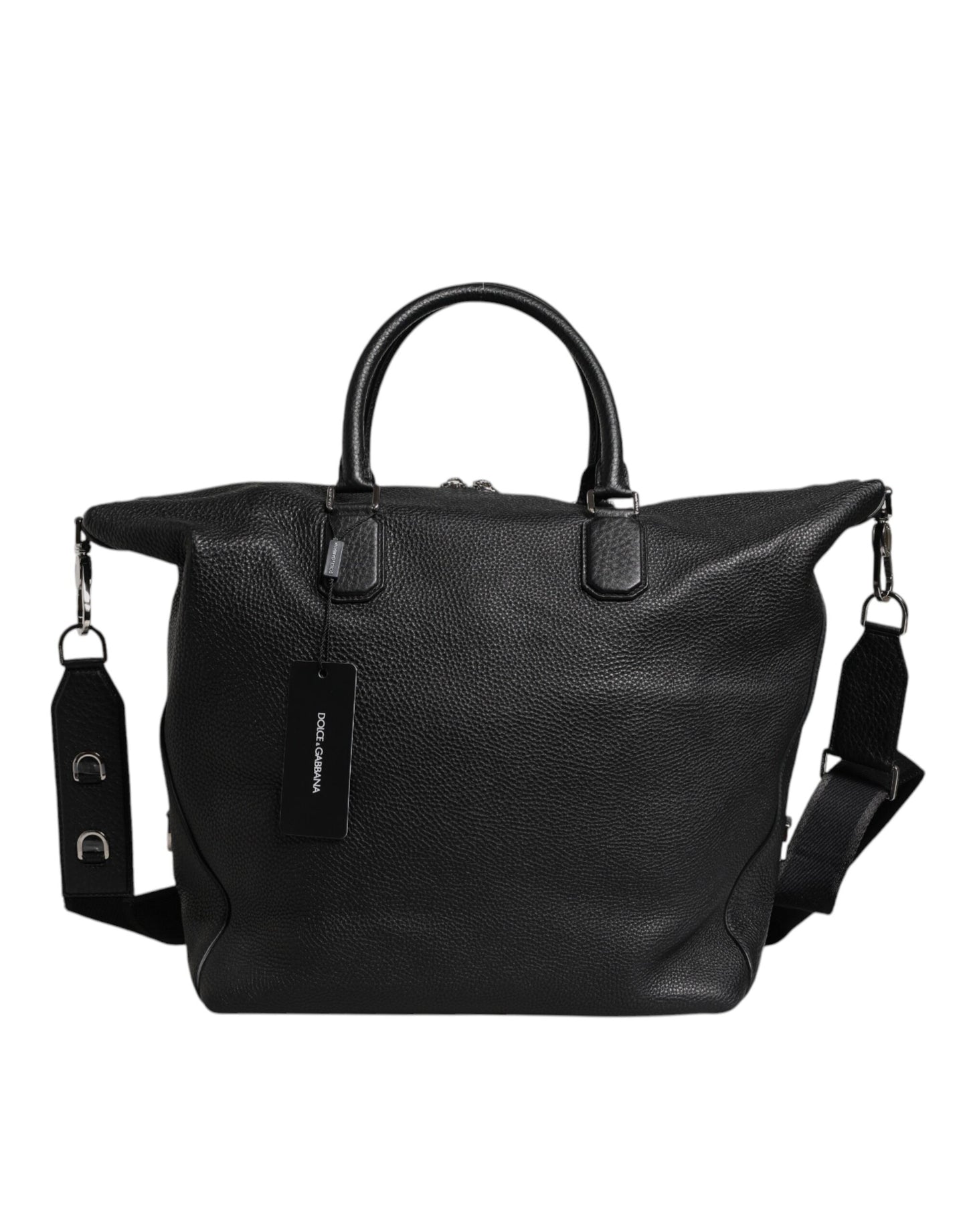 Dolce & Gabbana Zwart Leren Hand Schouder Duffle Tas