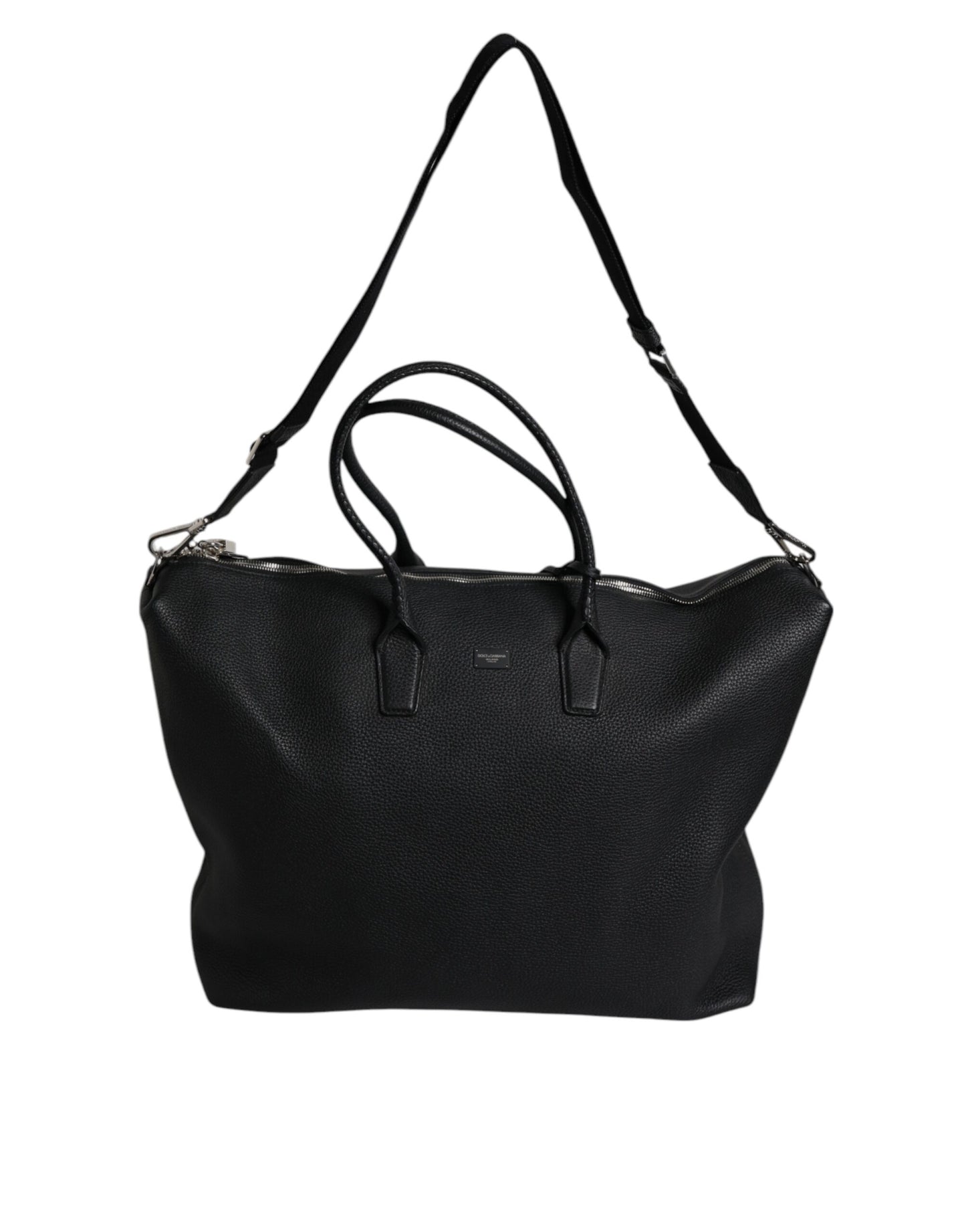 Dolce & Gabbana Zwart Leren Hand Schouder Duffle Tas