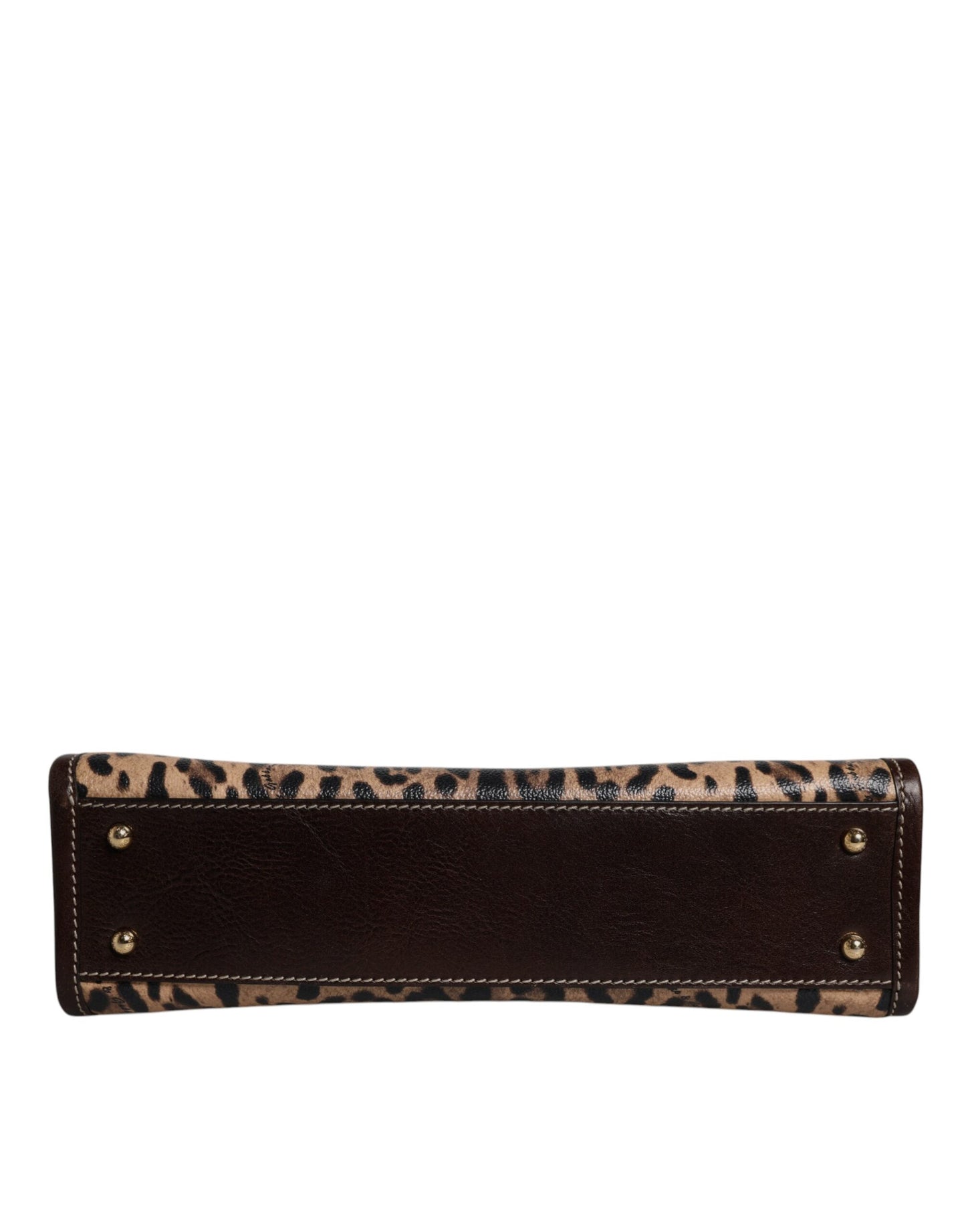 Dolce & Gabbana totebag van leer met bruine luipaardprint en schouderriem