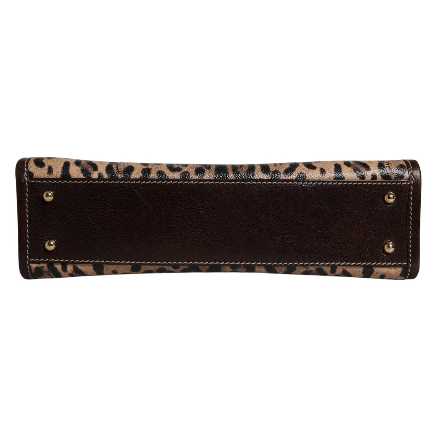 Dolce & Gabbana totebag van leer met bruine luipaardprint en schouderriem