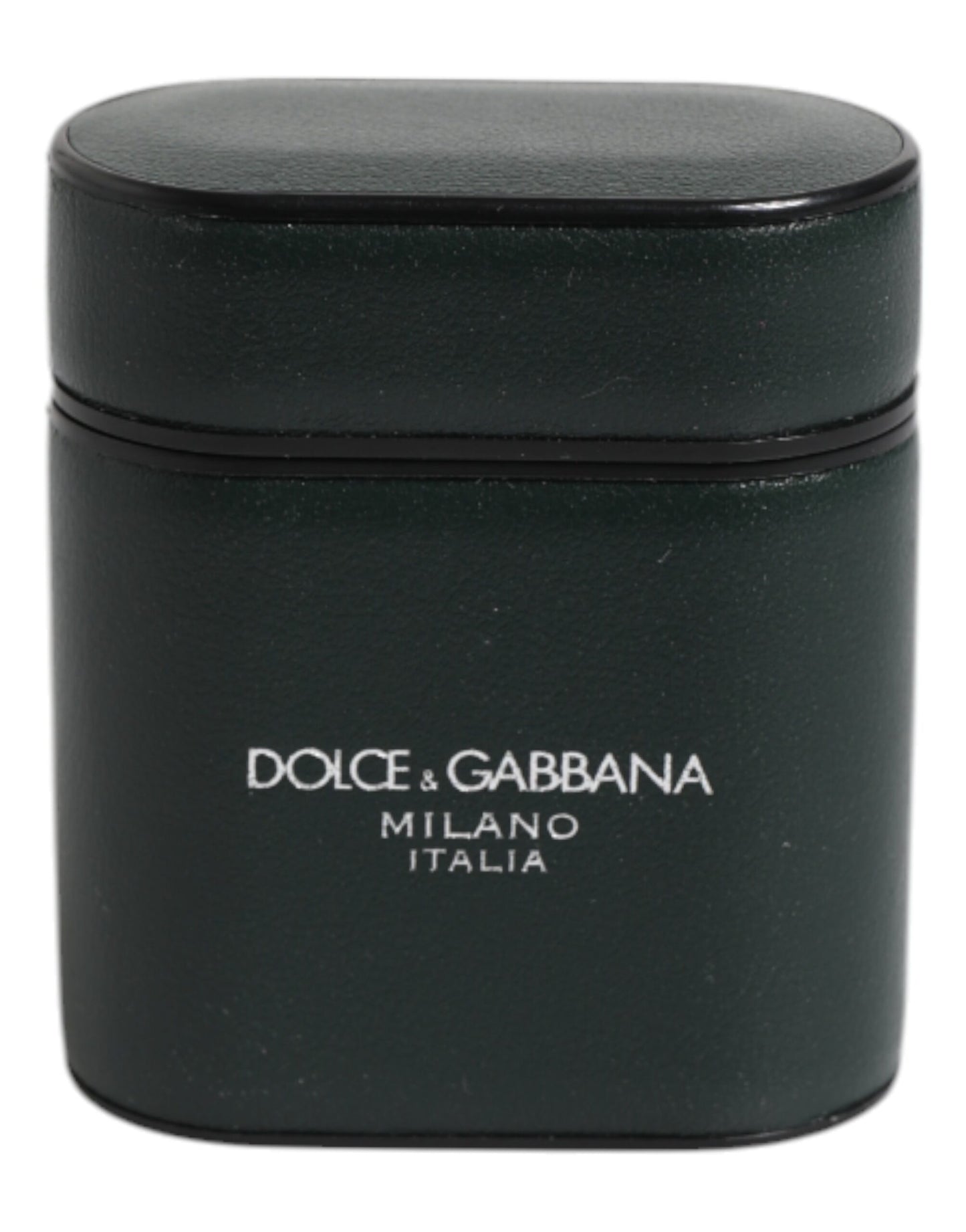 Dolce & Gabbana Zwar Leren logo Print Flip Holder Airpods Etui