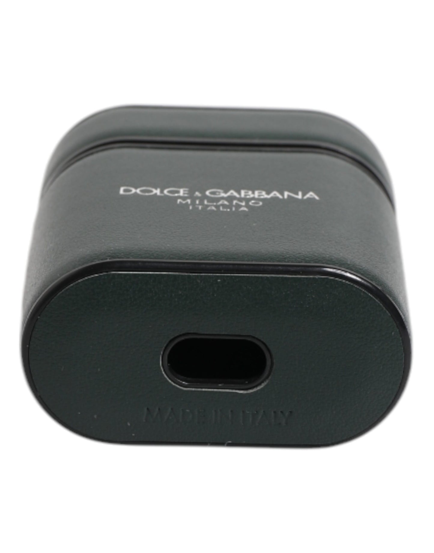 Dolce & Gabbana Zwar Leren logo Print Flip Holder Airpods Etui
