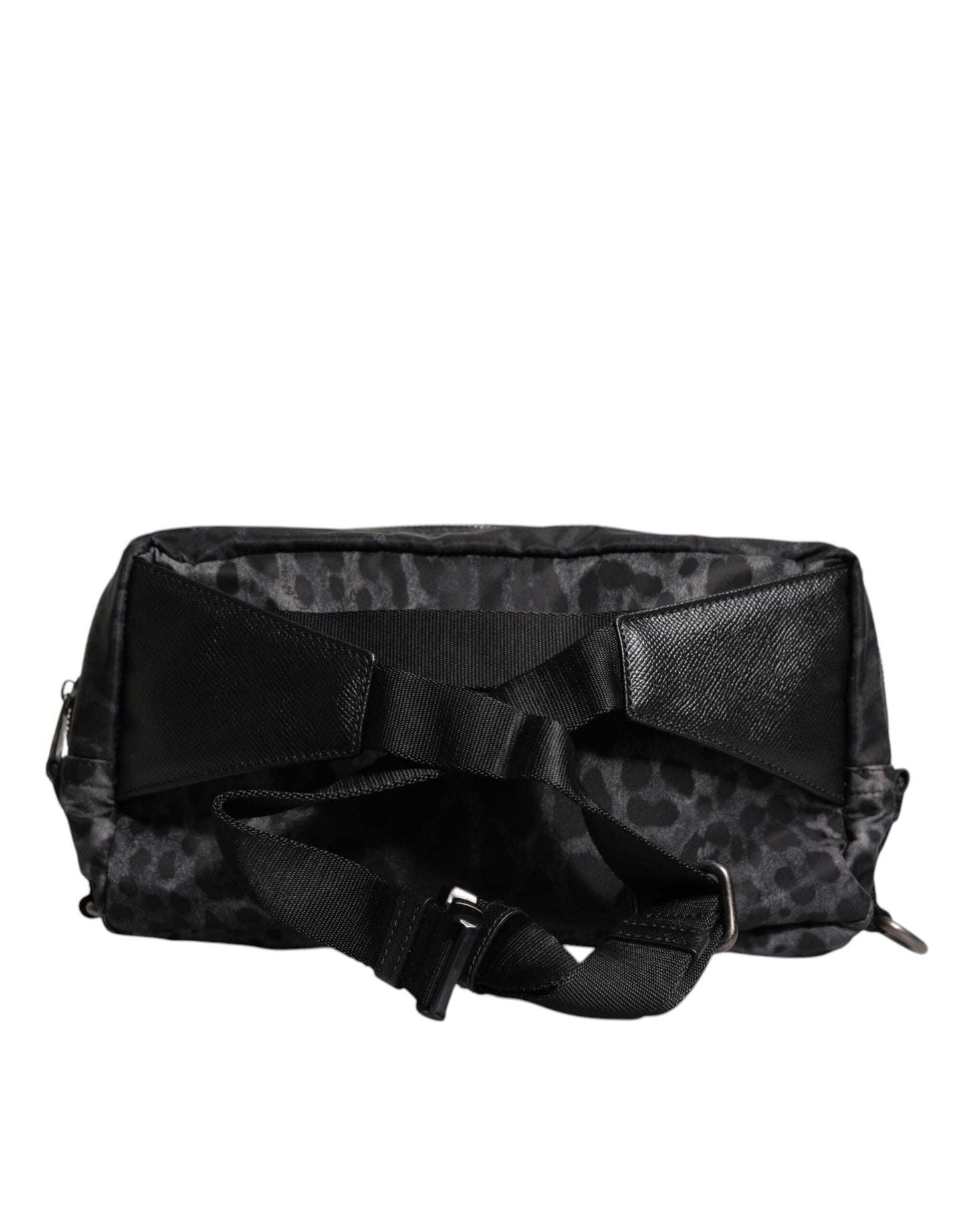 Dolce & Gabbana Gürteltasche in Schwarz und Grau mit Leopardenmuster und DG-Logo