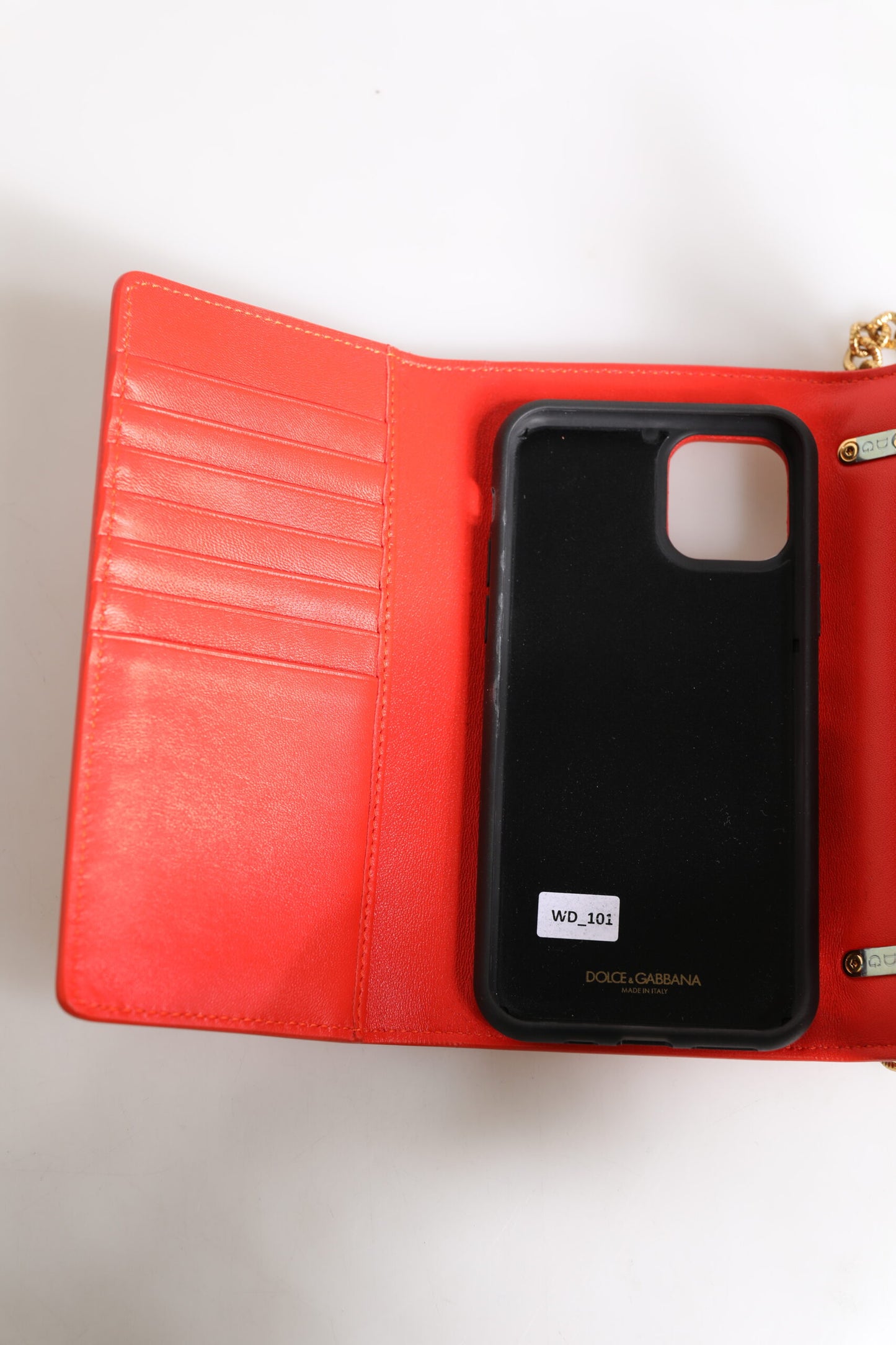 Dolce & Gabbana Rood Leren Quilted Devotion crossbody Phone Cover Tas