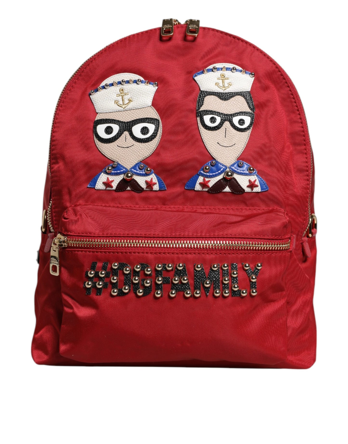 Dolce & Gabbana Rood #DGFAMILY VULCANO Embellishment Rugzak Tas